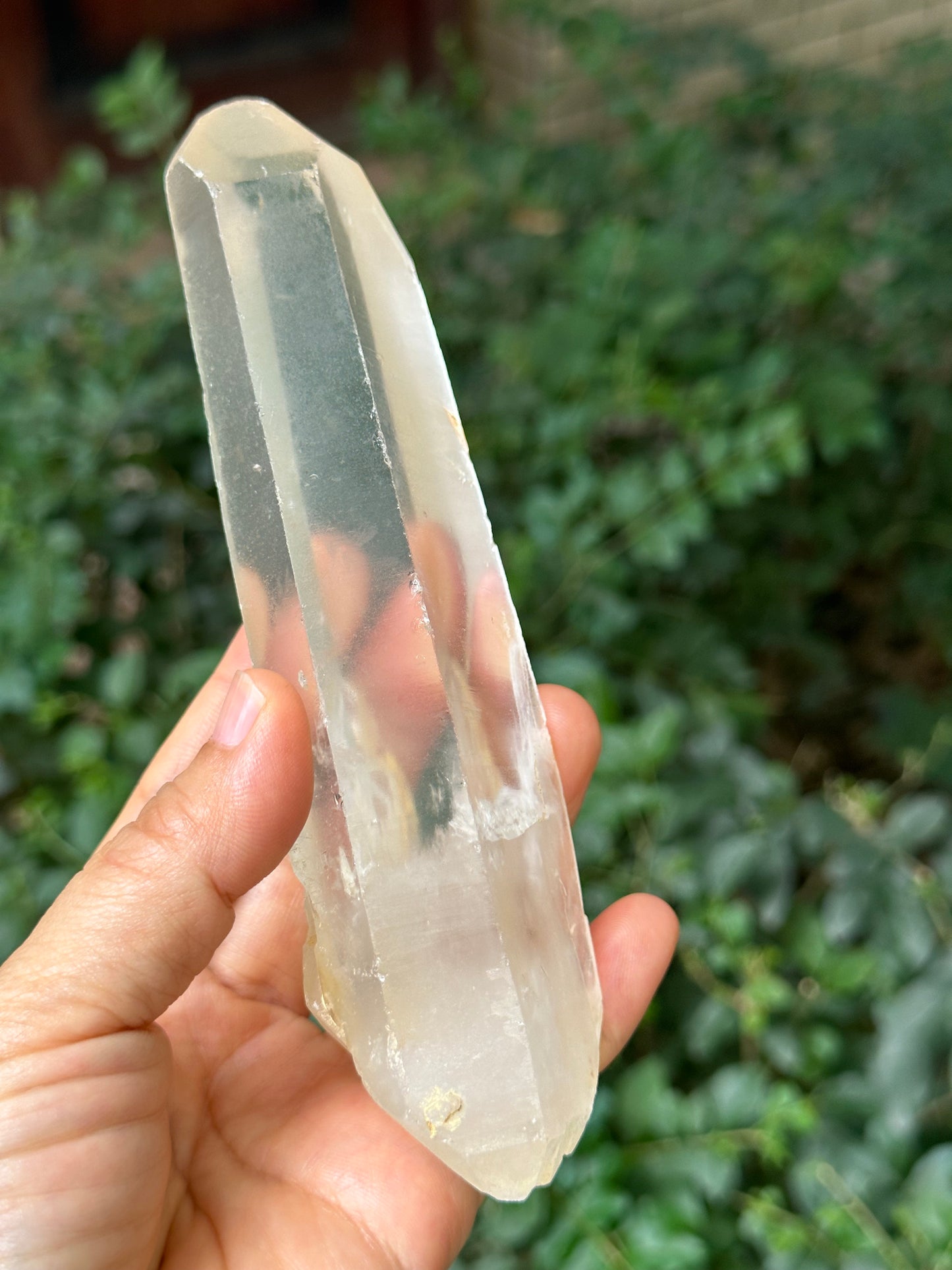 290 g Clear Double Terminated Quartz Crystal Point with Floating Crystals