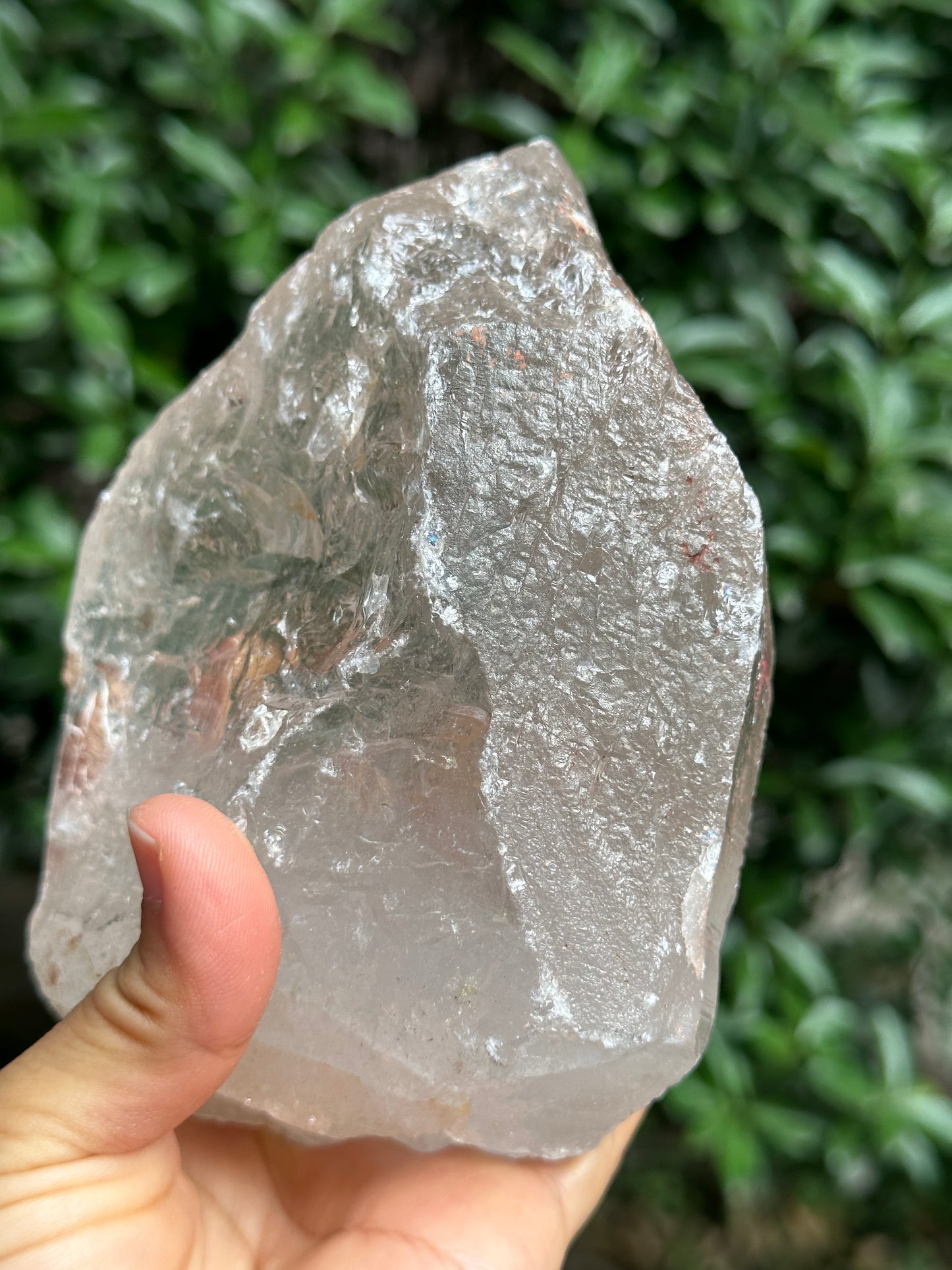 1227 g Rare Natural Nice Luster Record-keeper Himalayan Nirvana Crystal/Ice Clear Quartz/Self-healed Quartz Crystal from Tibet-139*106*59 mm 1227 g