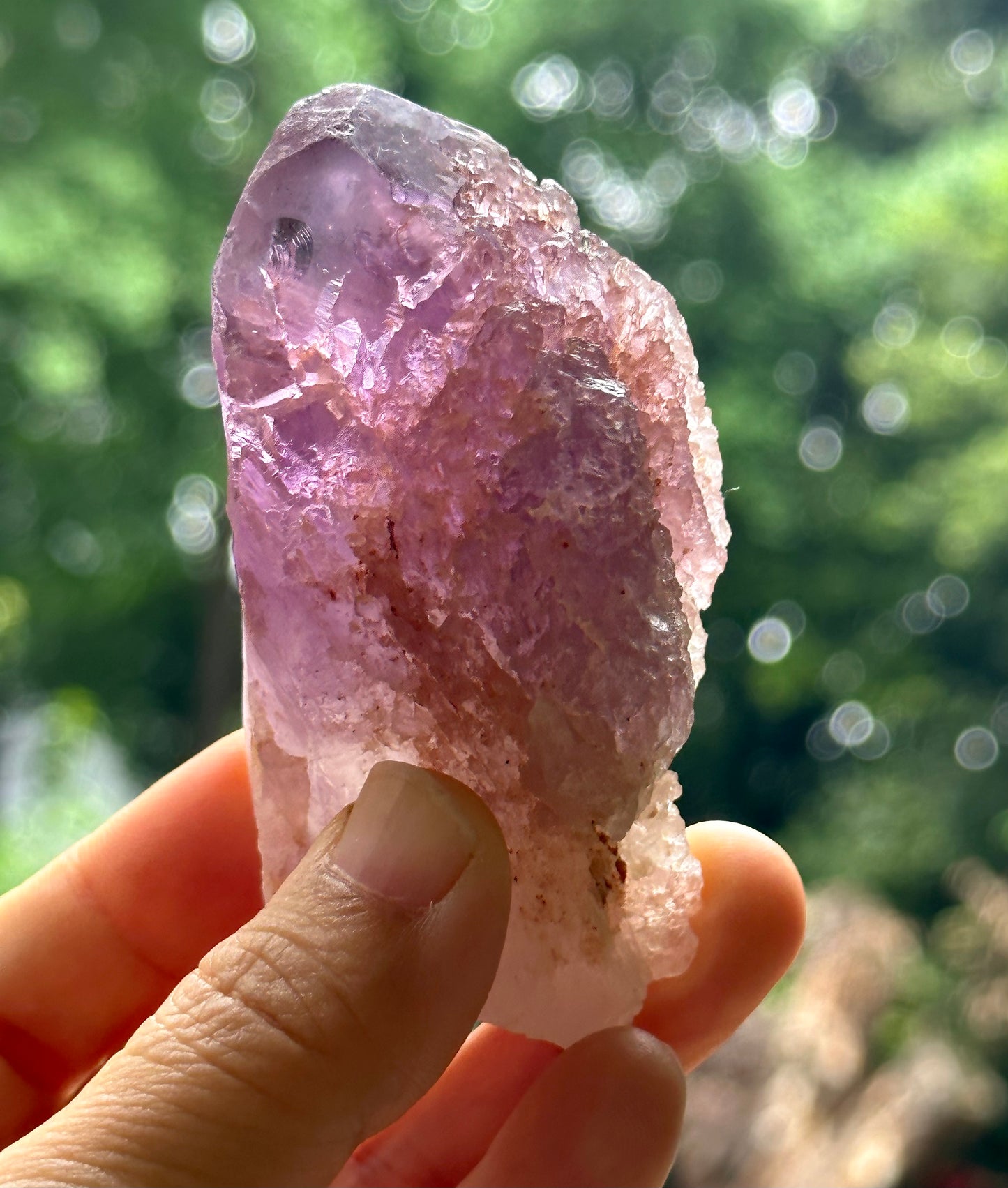 Rare Violet Nirvana Amethyst Quartz Crystal Point/Dissolution Quartz Amethyst/Clear Purple Amethyst/Rough Specimen/Energy Crystal-132 g