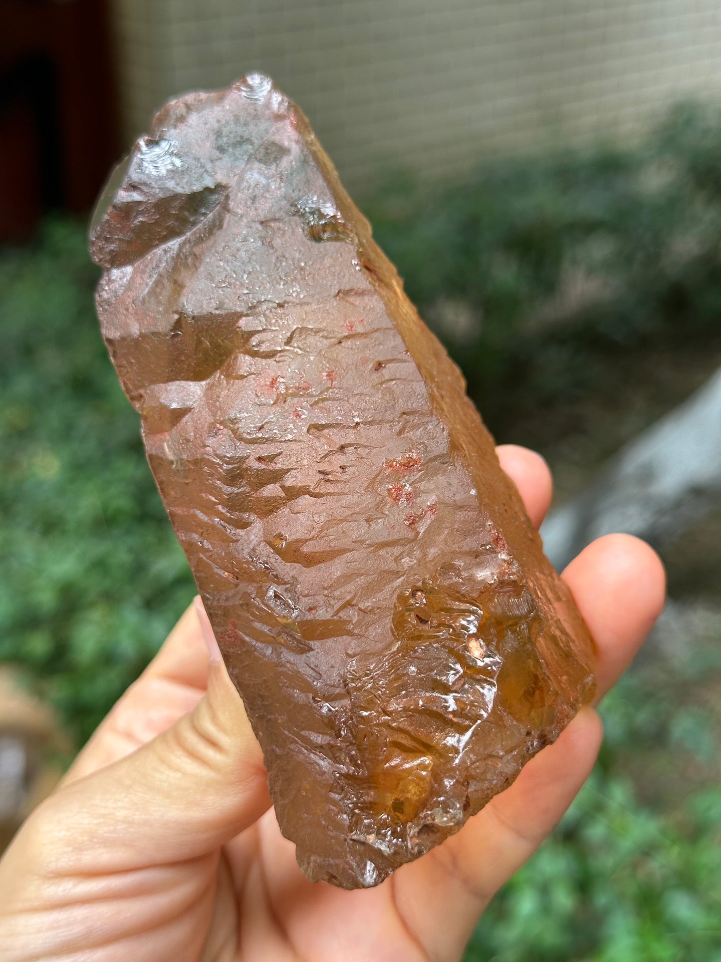 Raw Clear Record-keeper Nirvana Citrine Crystal Point/Energy Quartz/Crystal Healing -115*56*40 mm 410