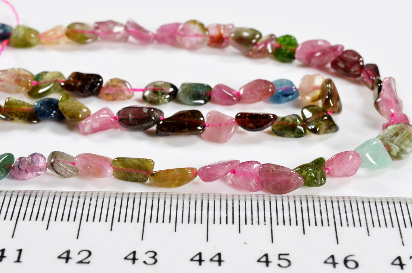 Full Strand(40cm)Bright AAA Watermelon Tourmaline / Freeform Multi Tourmaline / rough Tourmaline/ Natural Tourmalin -1 point is appx.5-8mm