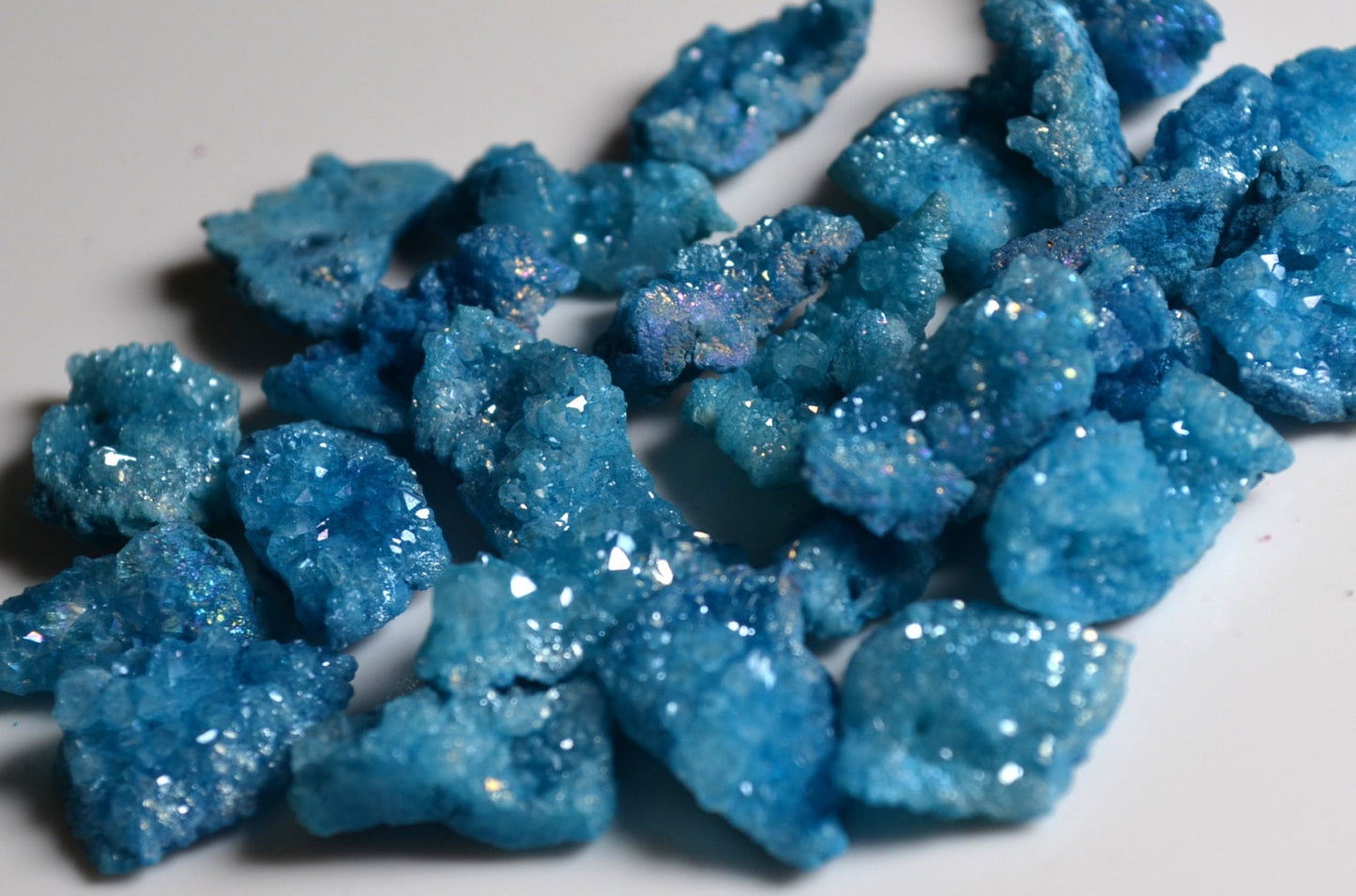 Small Size Crystal Bud/ Crystal Cluster/Shining Crystal Cluster/Pretty Little Aqua Aura Spirit Quartz-Drilled -1 Piece, 10mm To 20mm Approx