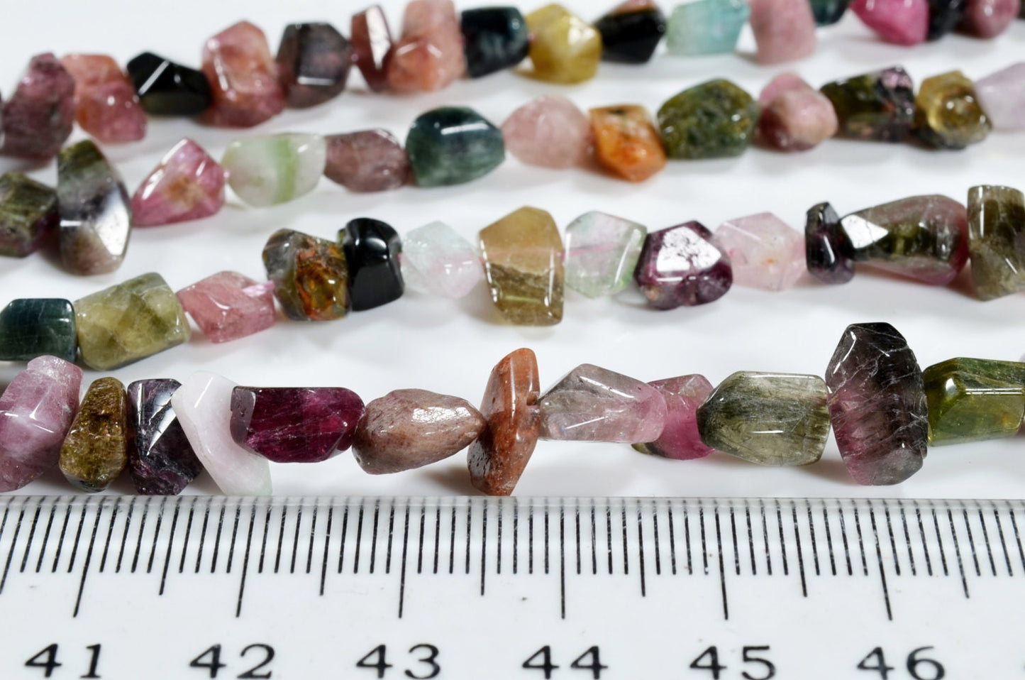 Full Strand(40cm)Bright Watermelon Tourmaline / Freeform Multi Tourmaline / rough Tourmaline/ Natural Tourmalin -1 point is appx.5-8mm