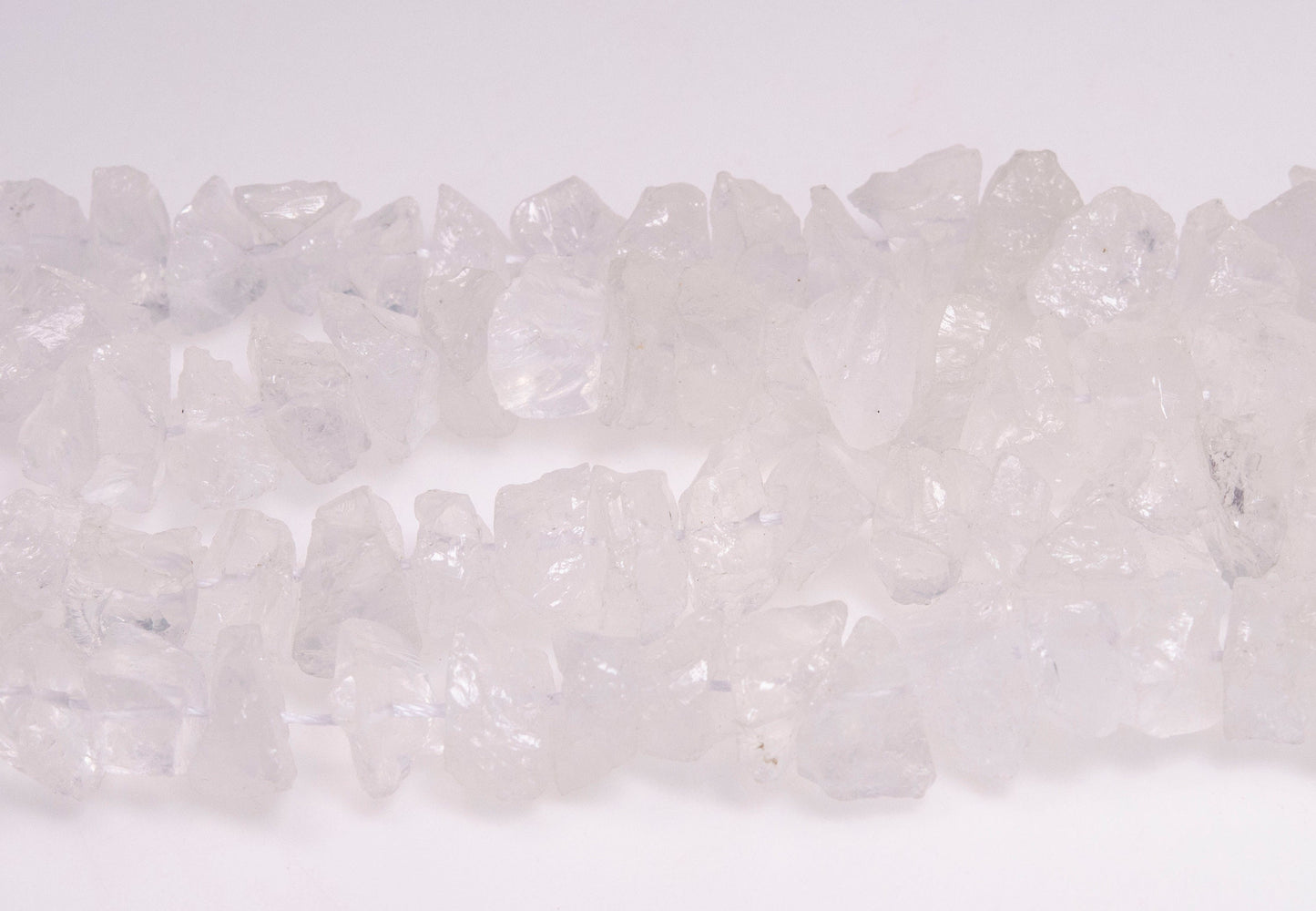 Full Strand(40 cm) Large Natural Rough Clear Crystal Quartz Beads-drilled/Raw Water Clear Quartz Nuggets/Raw Crystal Quartz-Approx.12~18mm