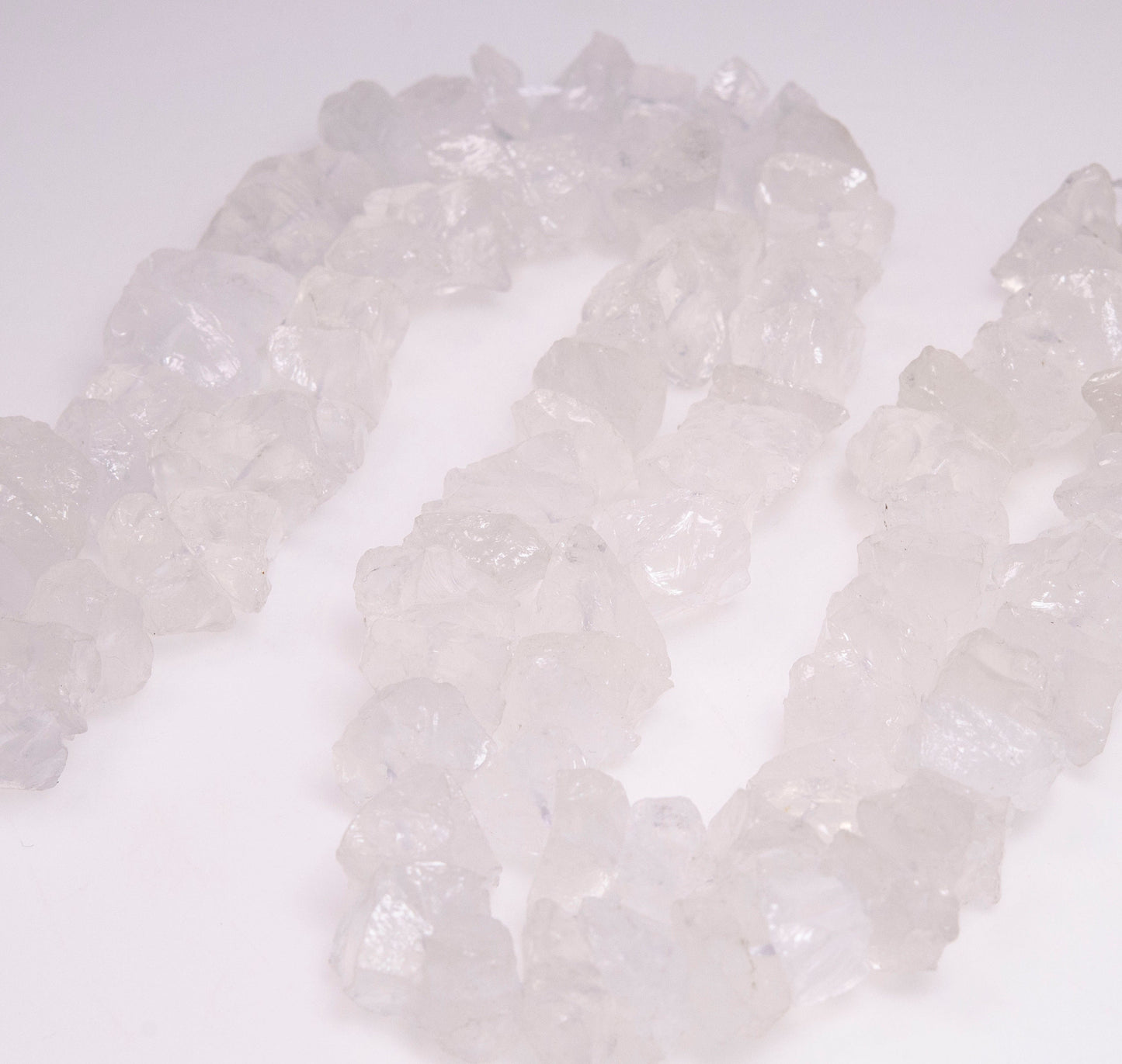 Full Strand(40 cm) Large Natural Rough Clear Crystal Quartz Beads-drilled/Raw Water Clear Quartz Nuggets/Raw Crystal Quartz-Approx.12~18mm