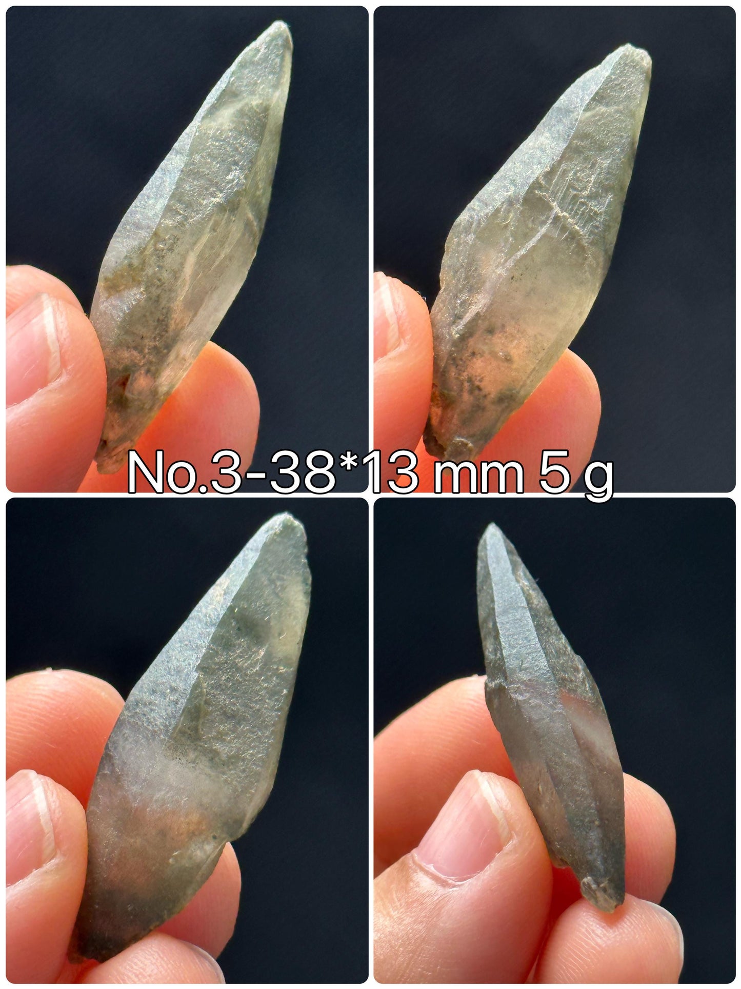 You Pick!Clear Double Terminated Green Rutile Quartz Laser Crystal for Jewelry Making,Crystal Beads--undrilled,Mediation,Generator Crystal