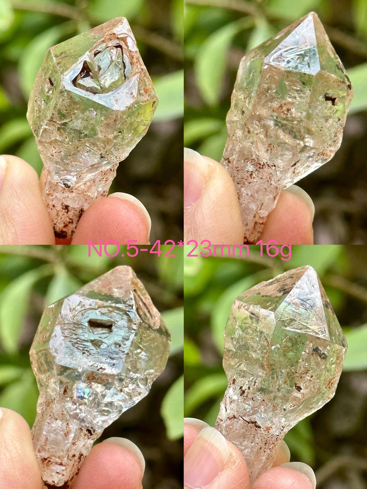 You Pick! Ancient-mined Skeletal Quartz Fenster Crystal/Red Mud Window Skeleton Crystal/Energy Crystal/Palm-size Quartz/Crystal Healing