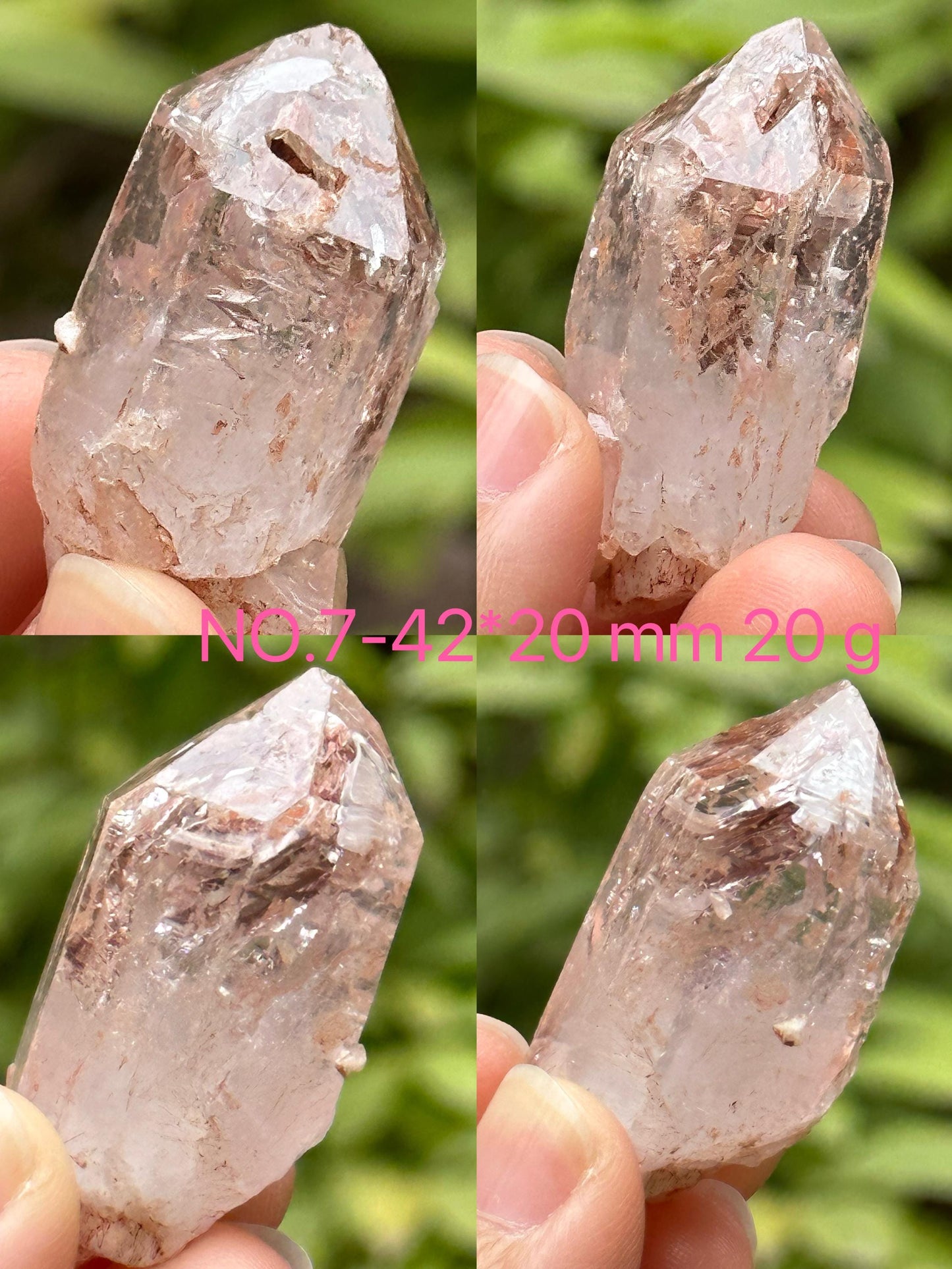 You Pick! Ancient-mined Skeletal Quartz Fenster Crystal/Red Mud Window Skeleton Crystal/Energy Crystal/Palm-size Quartz/Crystal Healing