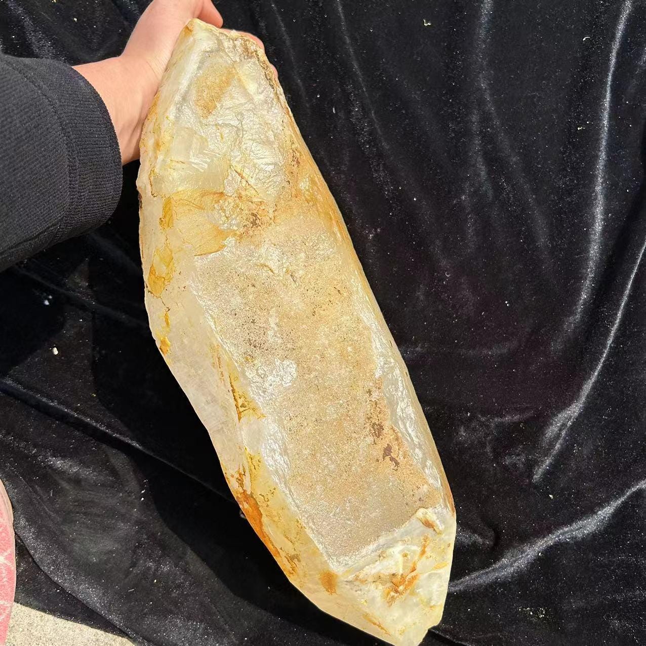 21.7 lbs Huge Double Terminated Golden Himalayan Quartz Aura Crystal/Tibet Energy Crystal/Reiki/Healing/Meditation/Collection/Specimen-9750g