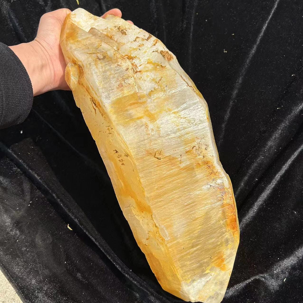 21.7 lbs Huge Double Terminated Golden Himalayan Quartz Aura Crystal/Tibet Energy Crystal/Reiki/Healing/Meditation/Collection/Specimen-9750g