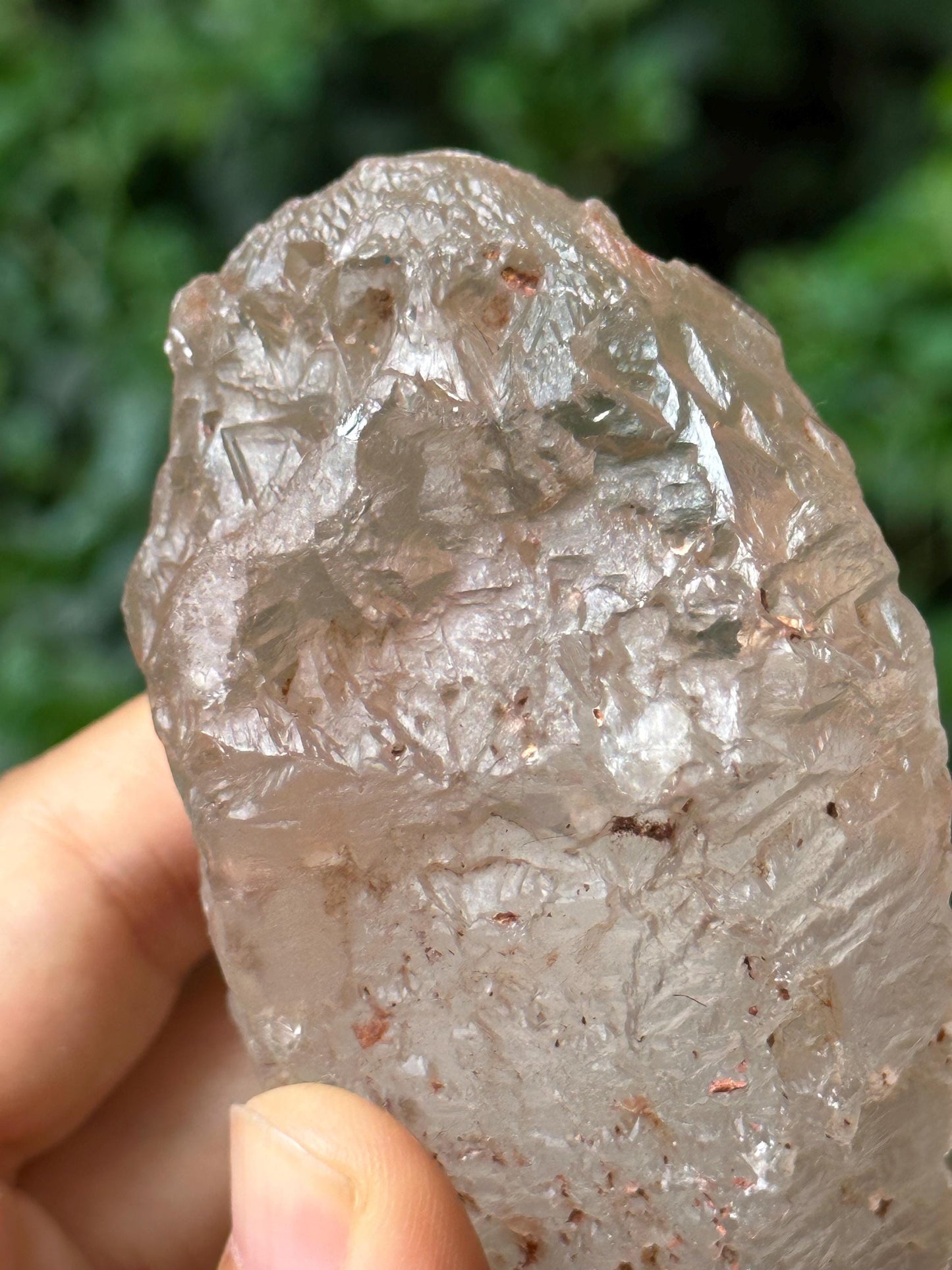 Pink Himalayan Record-keeper Nirvana Quartz Single Crystal Self-healed Crystal/Energy Crystal/Reiki/Healing Crystal/Meditation-438g