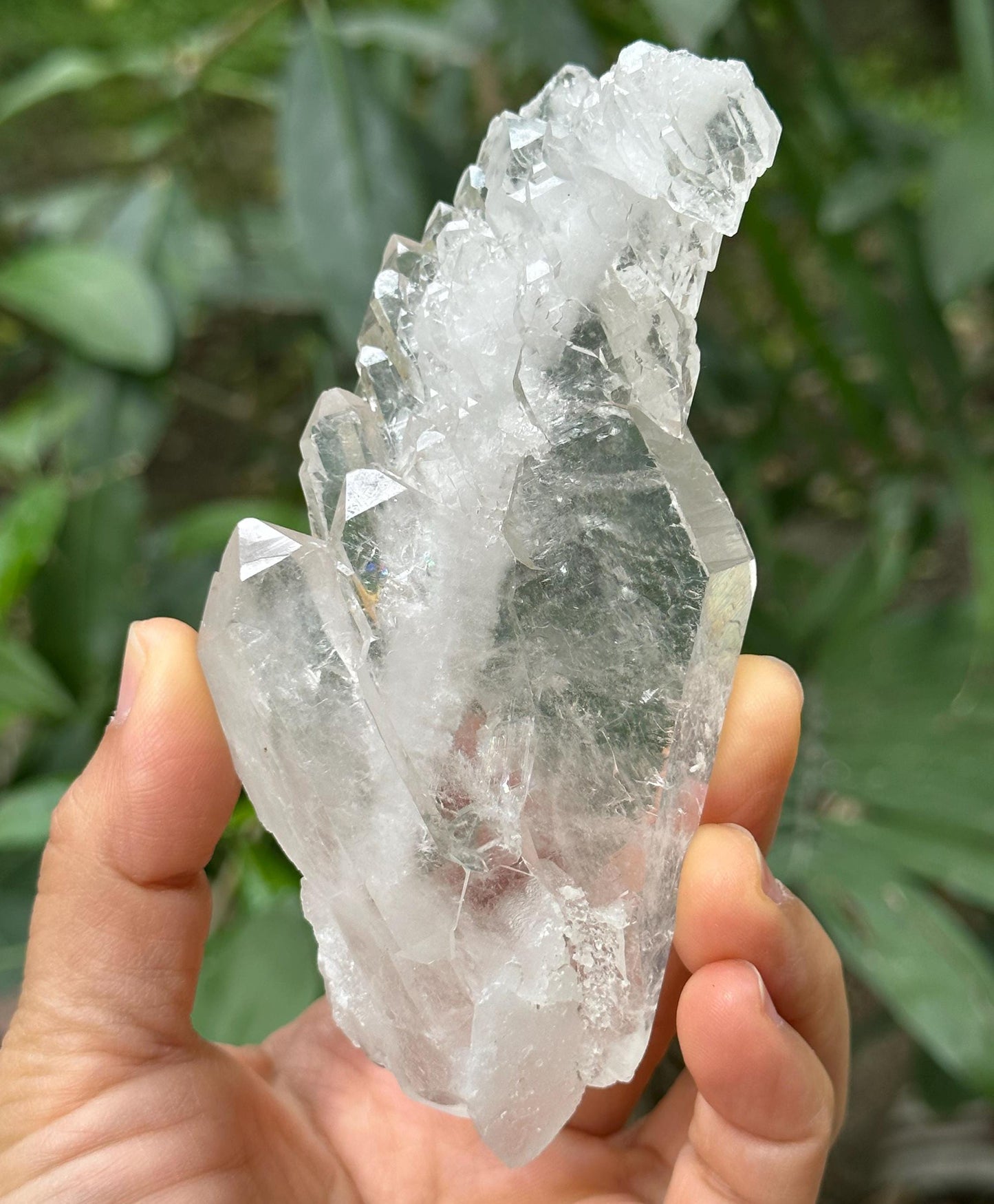 Rare Natural Faden Quartz Crystal from Columbia/Double Terminated Crystal Cluster/Crystal Healing/Meditation/Energy-174 g