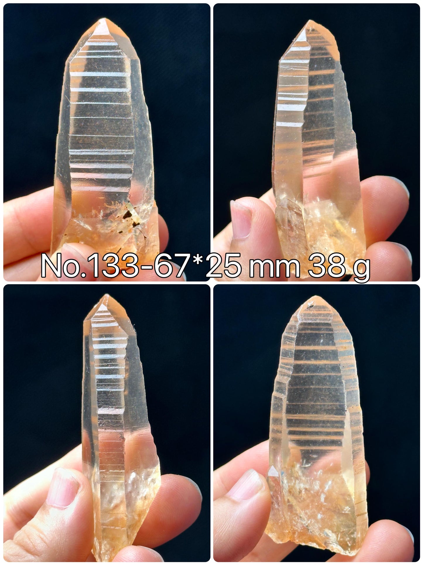 You Pick!Clear Pink Lemurian Seed Quartz Crystal,Akashic Striation Energy Crystal Mediation,Reiki,Meditation,Healing,Chakra,Zen,Worry Stone