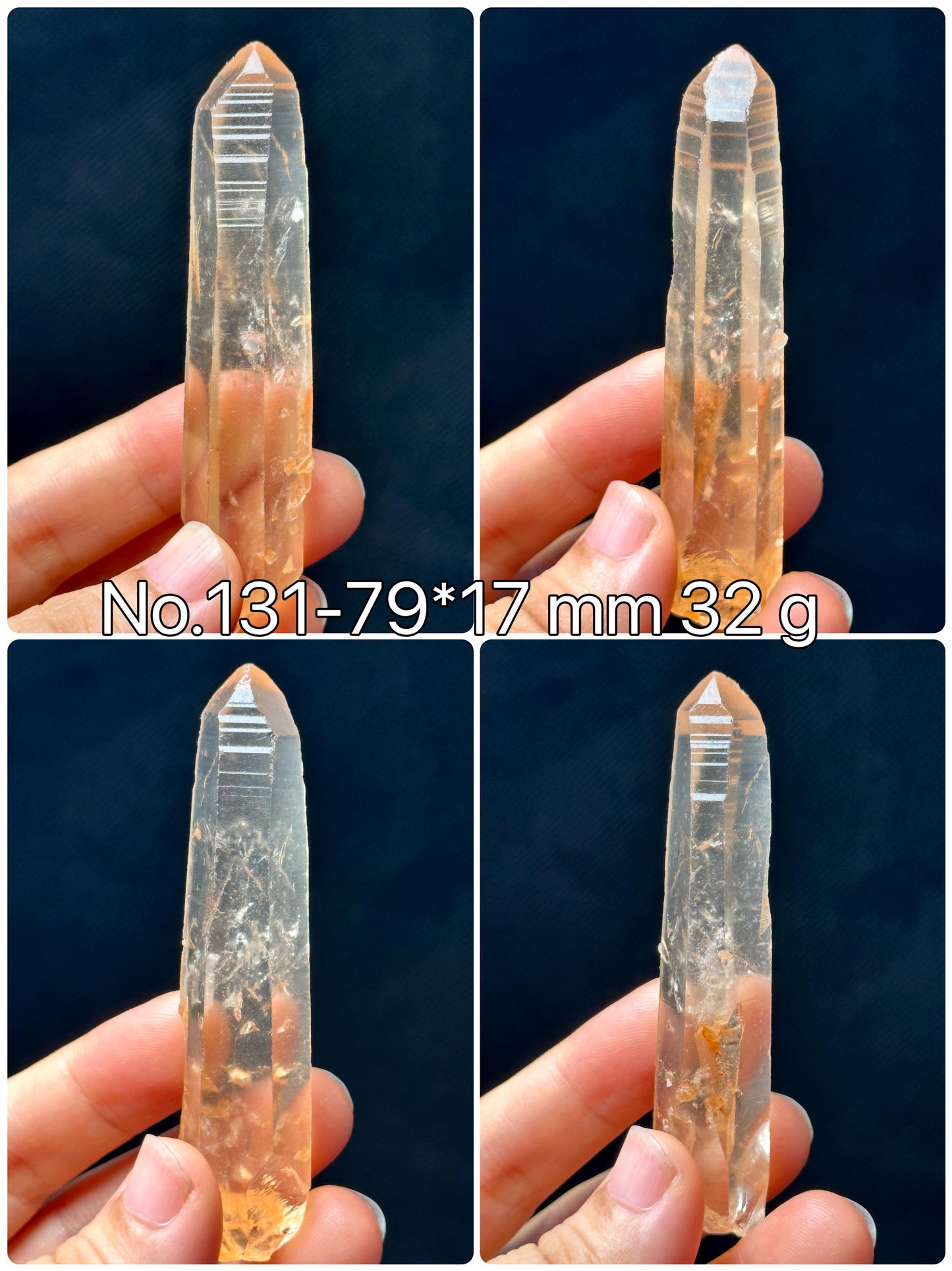 You Pick!Clear Pink Lemurian Seed Quartz Crystal,Akashic Striation Energy Crystal Mediation,Reiki,Meditation,Healing,Chakra,Zen,Worry Stone