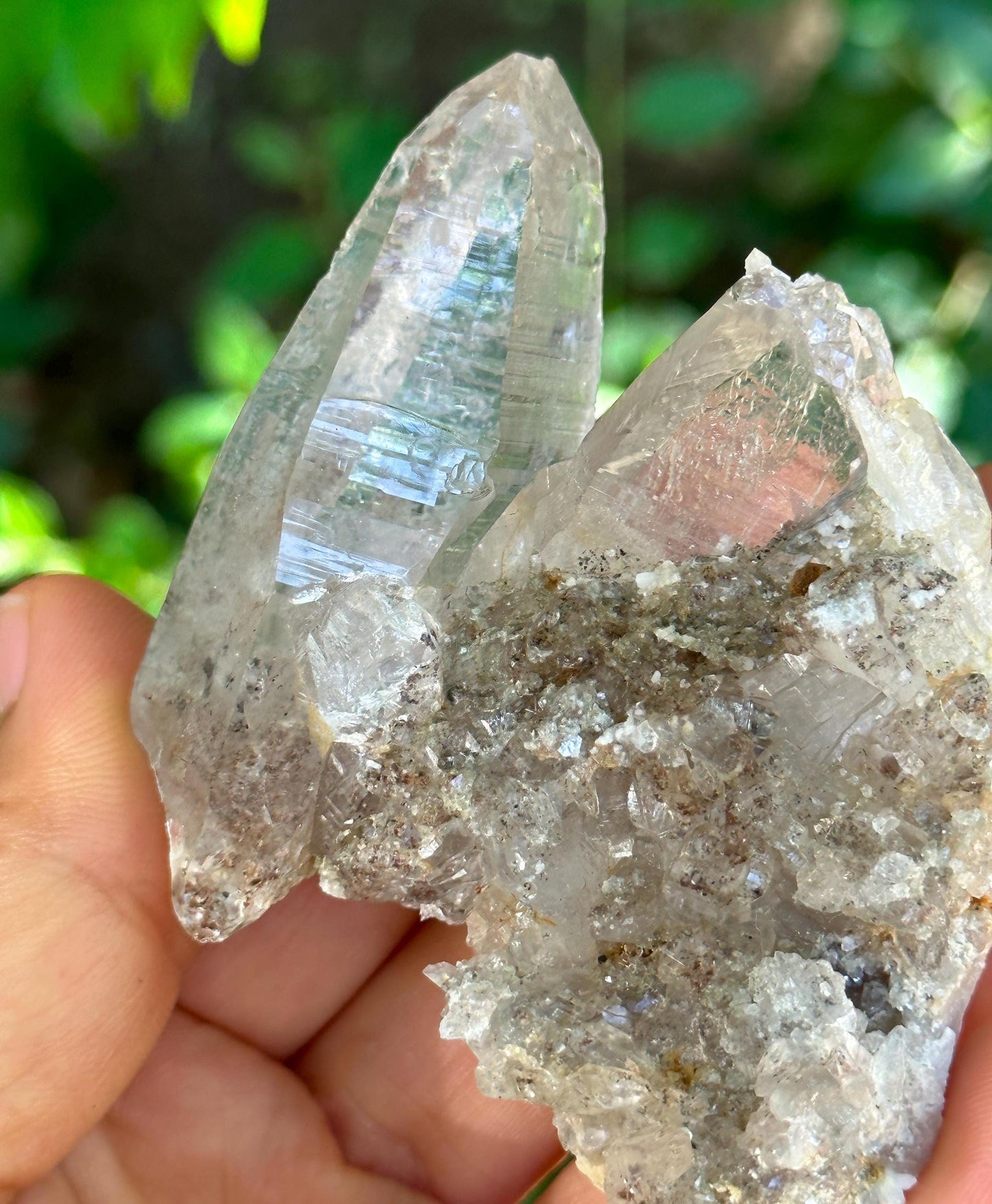 Clear Himalayan Mosaic Laser Crystal Cluster/Castle Quartz Crystal/Energy/Reiki/Healing/Meditation/Crystal Collection -95 g