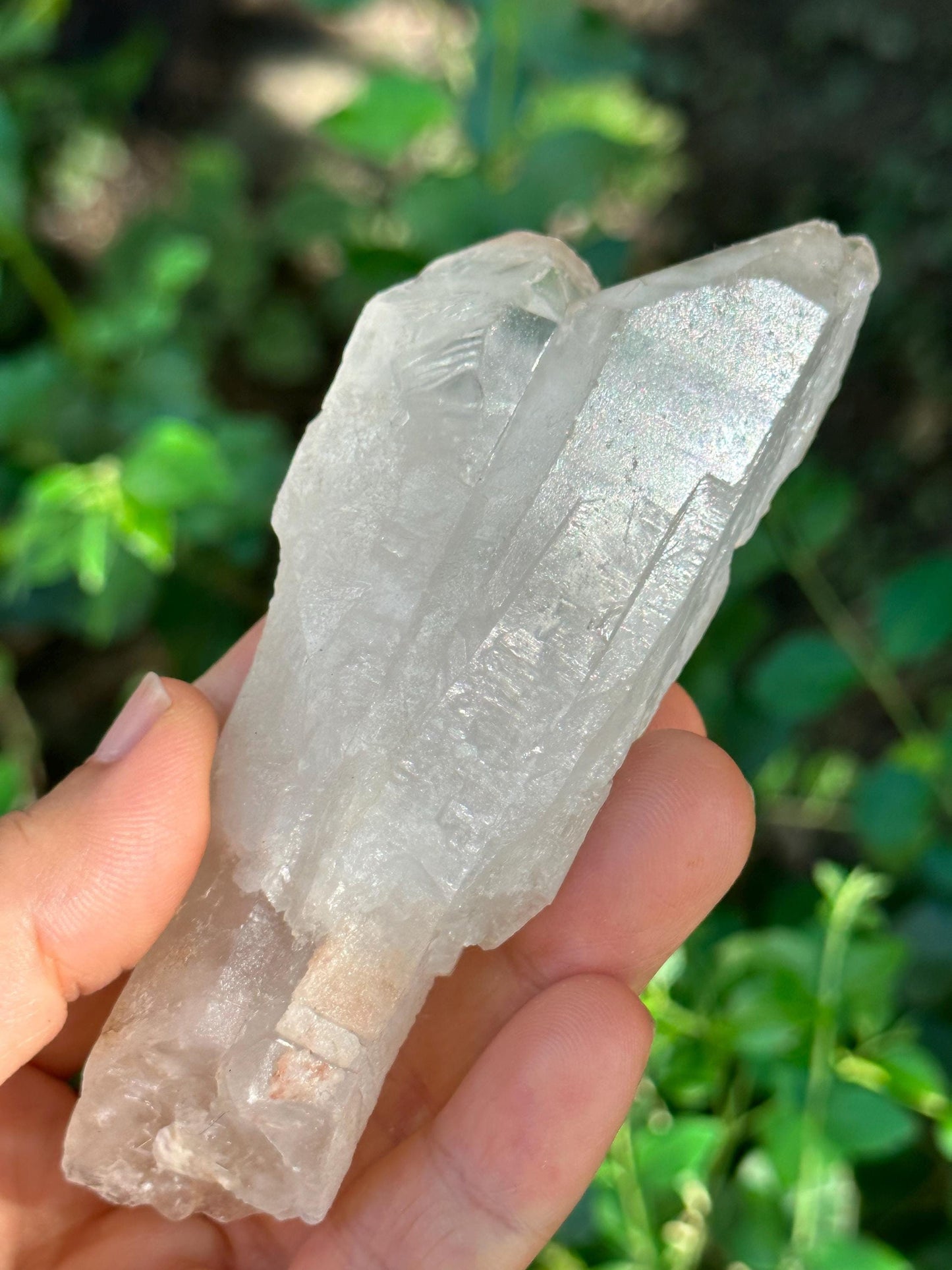 Rare Scepter Twins Clear Quartz Crystal/Energy Quartz/Meditation/Healing Crystal/Crystal Wand-141 g