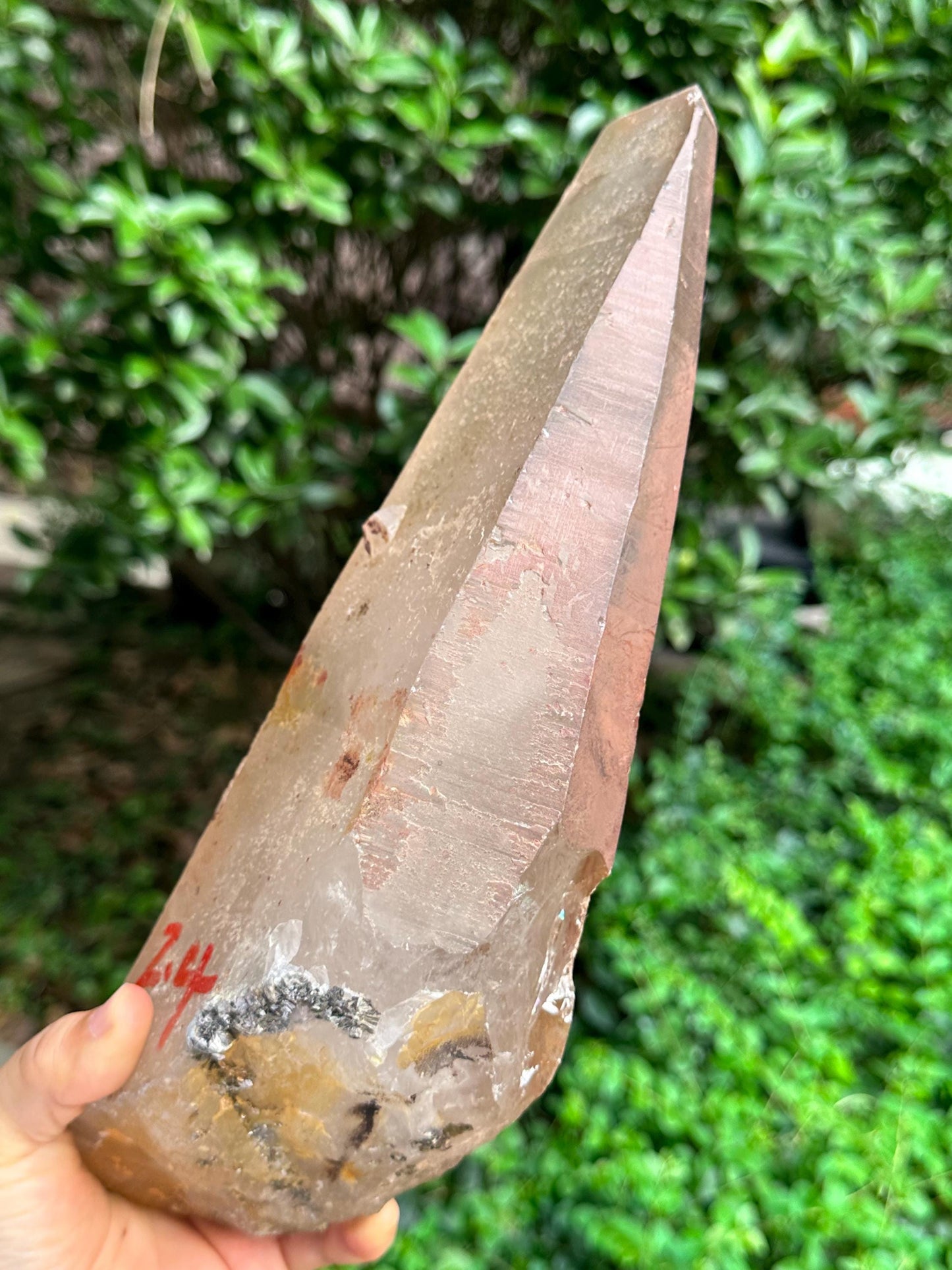 5.3 lbs Rare Ancient-mined Lemurian Seed Quartz Hematite Crystal/Tabular Laser Crystal/Energy/Reiki/Healing/Meditation/Collection-2386 g