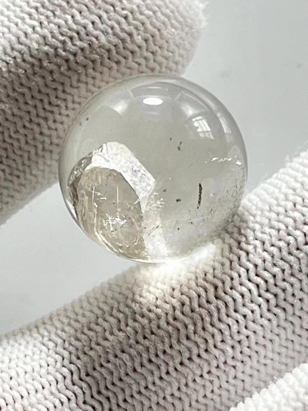 Inner Child Crystal Quartz Sphere,Quartz Tower Include in Natural Clear Crystal Ball,Healing Crystal ,Crystal Bead Pendant,Necklace Making