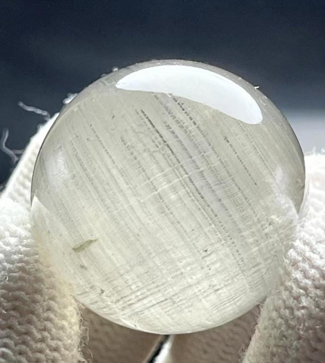 Small Natural Clear Crystal  Ball with Inclusion,Gray Thousand Layers Phantom Crystal,Necklace Making,Healing Crystal,Crystal Bead Pendant