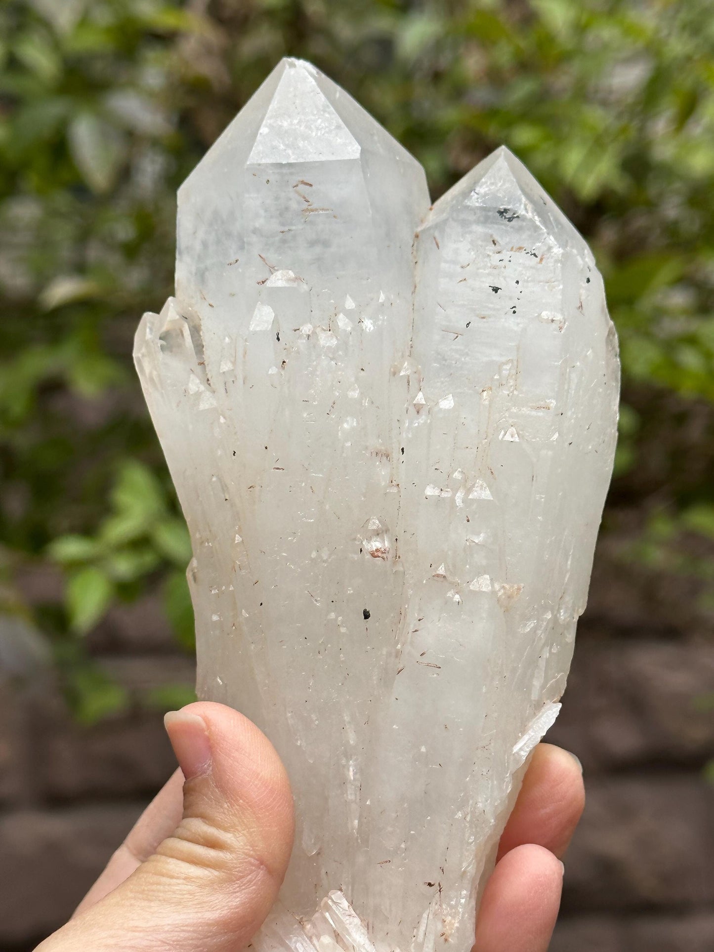 Rare Tantric Twins Quartz Castle Milk-core Crystal Point/Soulmate Crystal/Energy Crystal/Reiki/Healing Crystal/Meditation-620 g