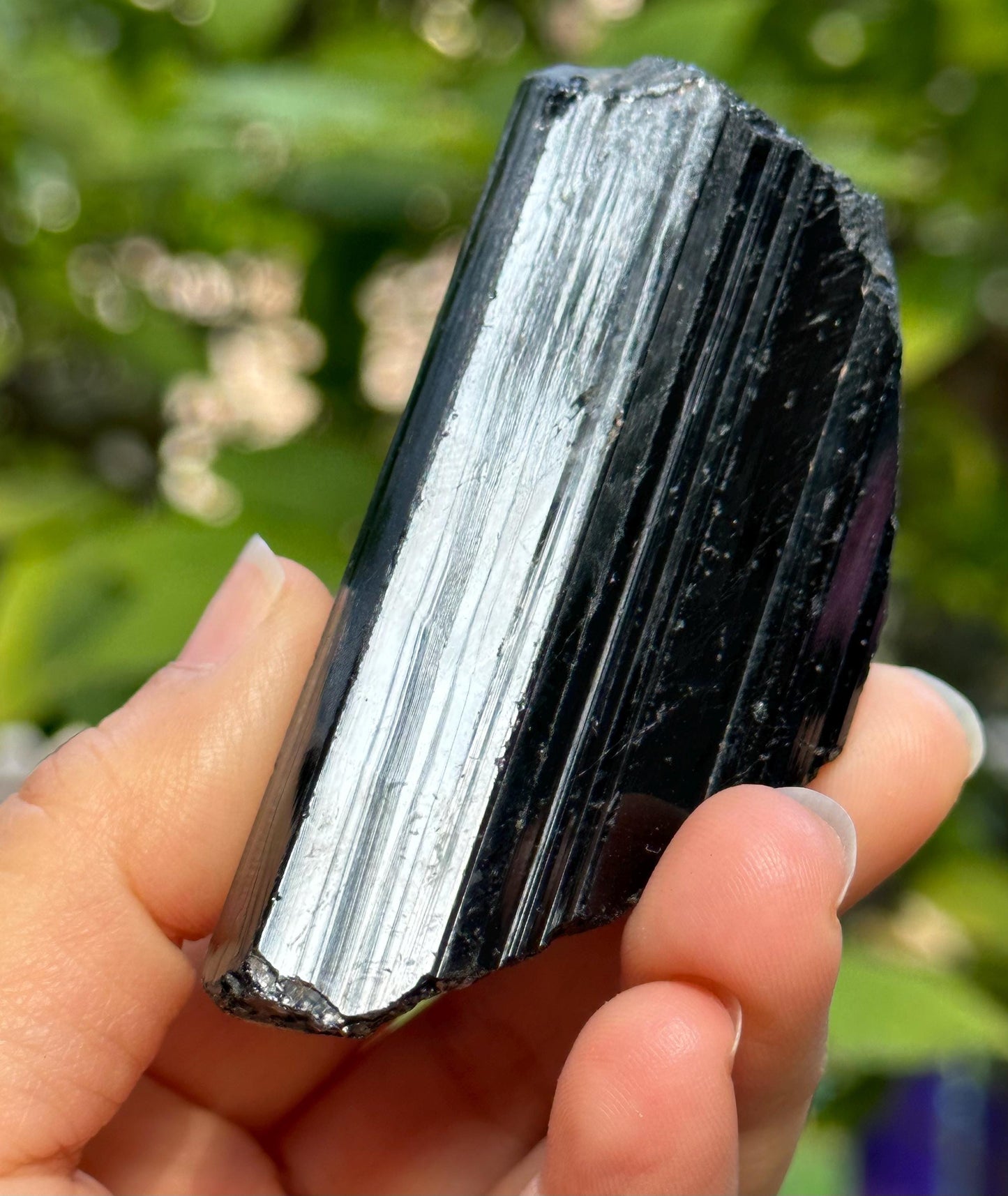 Shining Raw Black Tourmaline Crystal/Tourmaline Specimen/Rough Tourmaline Specimen/Collection/Meditation/Healing-159 g