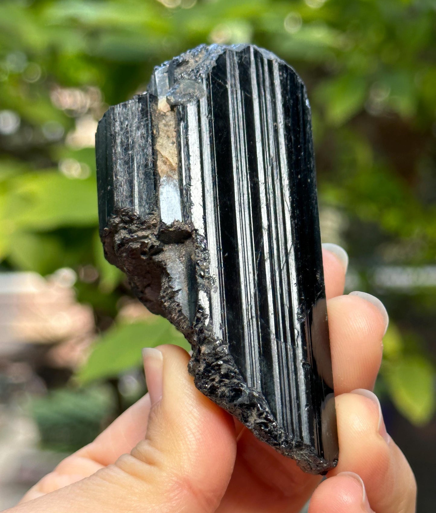 Shining Raw Black Tourmaline Crystal/Tourmaline Specimen/Rough Tourmaline Specimen/Collection/Meditation/Healing-159 g