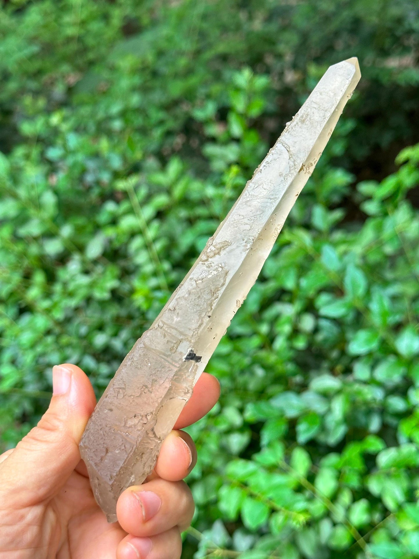 Double Terminated Himalayan Laser Quartz Crystal Wand/Pakistan Energy Crystal Reiki/Healing/Meditation/Collection/Generator Crystal -107 g