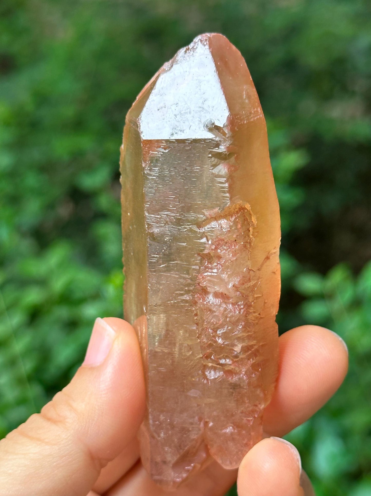 Natural Double Terminated Citrine Quartz Nirvana Crystal Point/Self-healed Crystal/Erosioned Energy Crystal/Reiki/Healing/Meditation-110 g