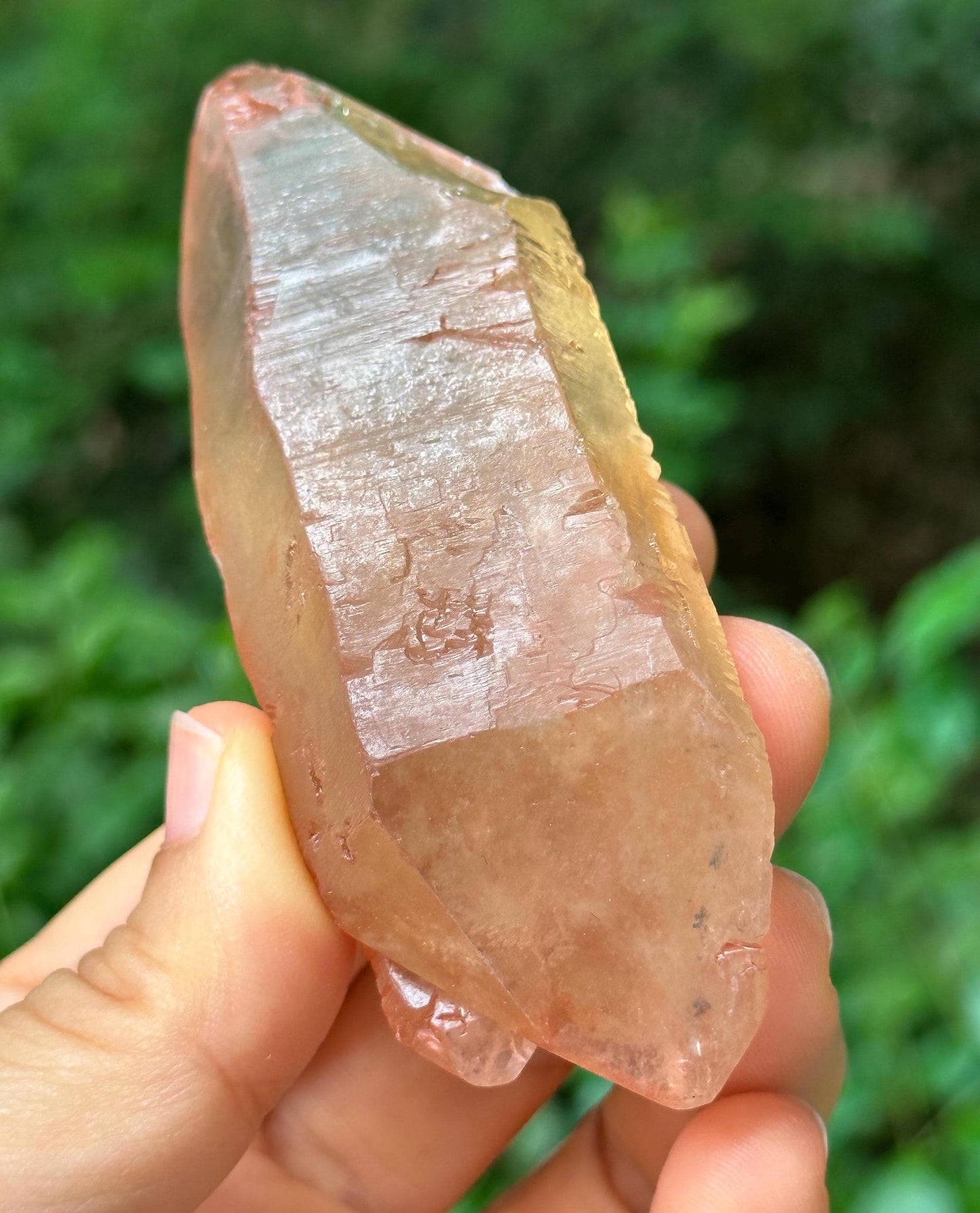 Natural Double Terminated Citrine Quartz Nirvana Crystal Point/Self-healed Crystal/Erosioned Energy Crystal/Reiki/Healing/Meditation-110 g