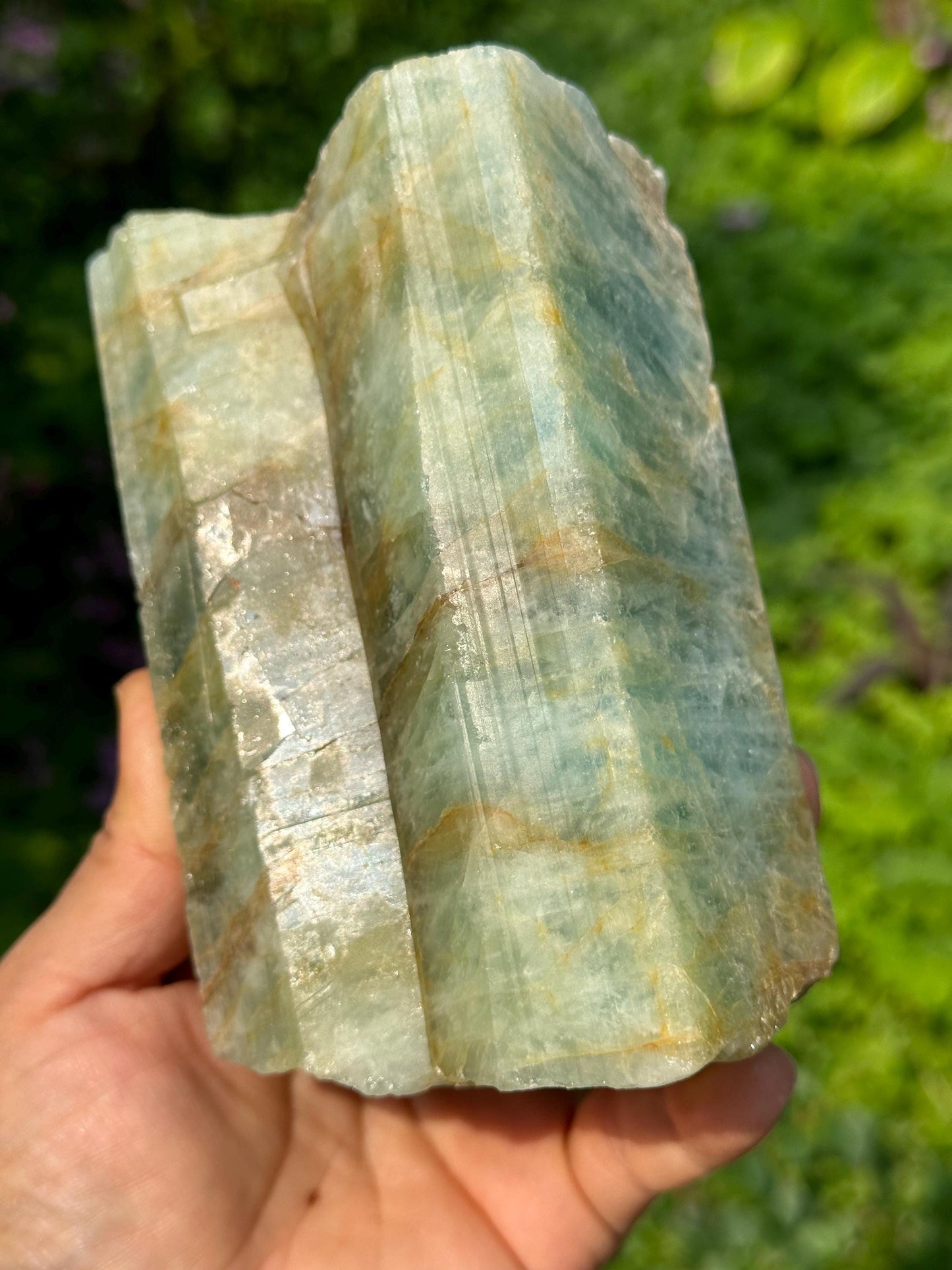 2.6 lbs Natural Twins Raw Aquamarine Crystal/Aquamarine Specimen/Rough Aquamarine Stone/Collection/Meditation/Healing-1172 g