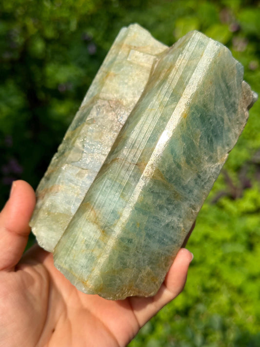 2.6 lbs Natural Twins Raw Aquamarine Crystal/Aquamarine Specimen/Rough Aquamarine Stone/Collection/Meditation/Healing-1172 g