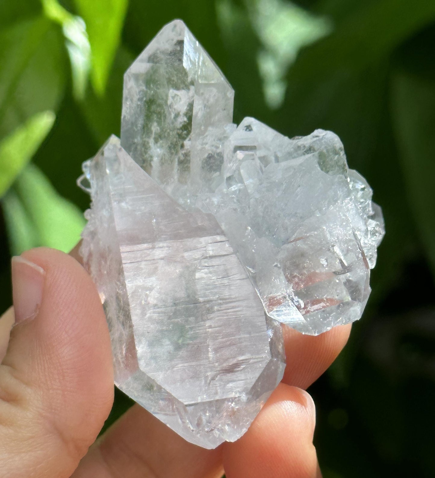 Natural Himalayan Faden Quartz Crystal from Pakistan/Double Terminated Crystal Cluster/Crystal Healing/Meditation/Worry Stone-53 g