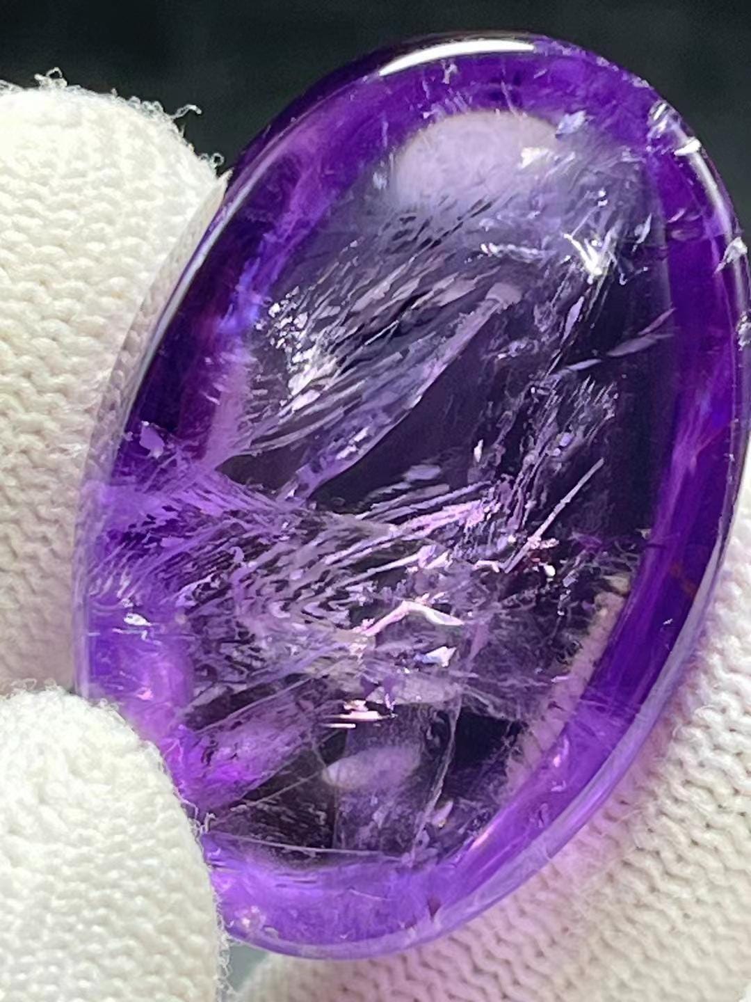 Natural High Clarity Amethyst Quartz Pendant with Inclusion of Totem Pattern,Geometric Pattern Phantom Crystal,Healing,Necklace Making