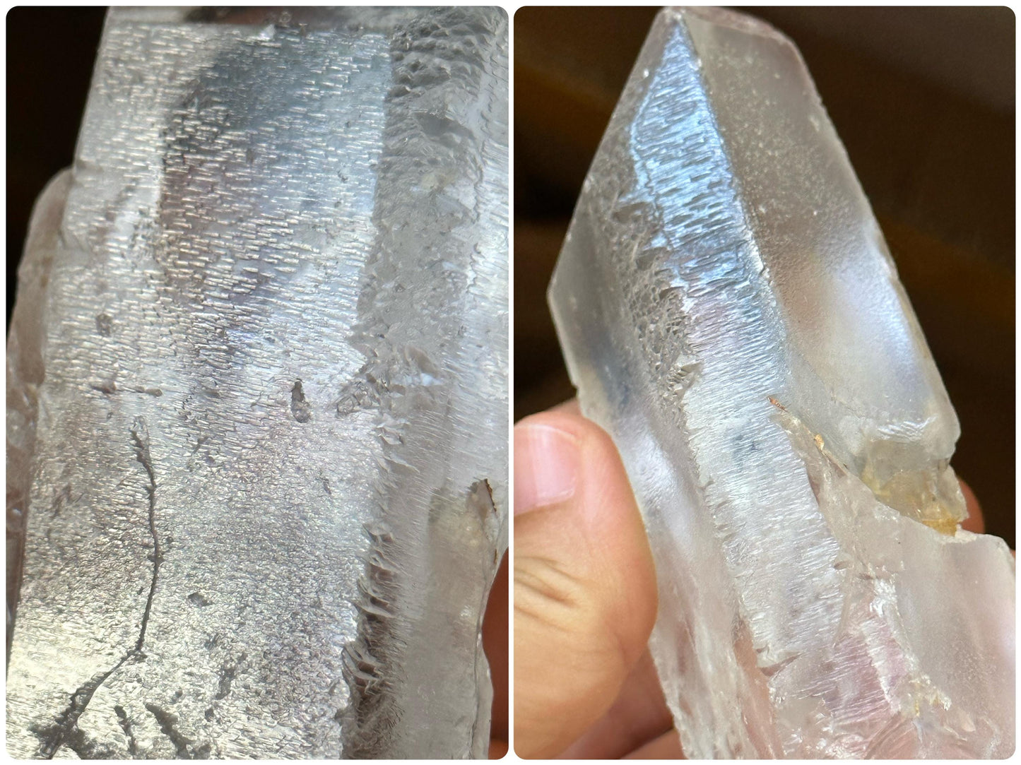 Rare Clear Himalayan Record-keeper Nirvana Quartz Crystal-Smooth Luster/Transmitter Energy Crystal/Reiki/Healing Crystal/Meditation-213 g