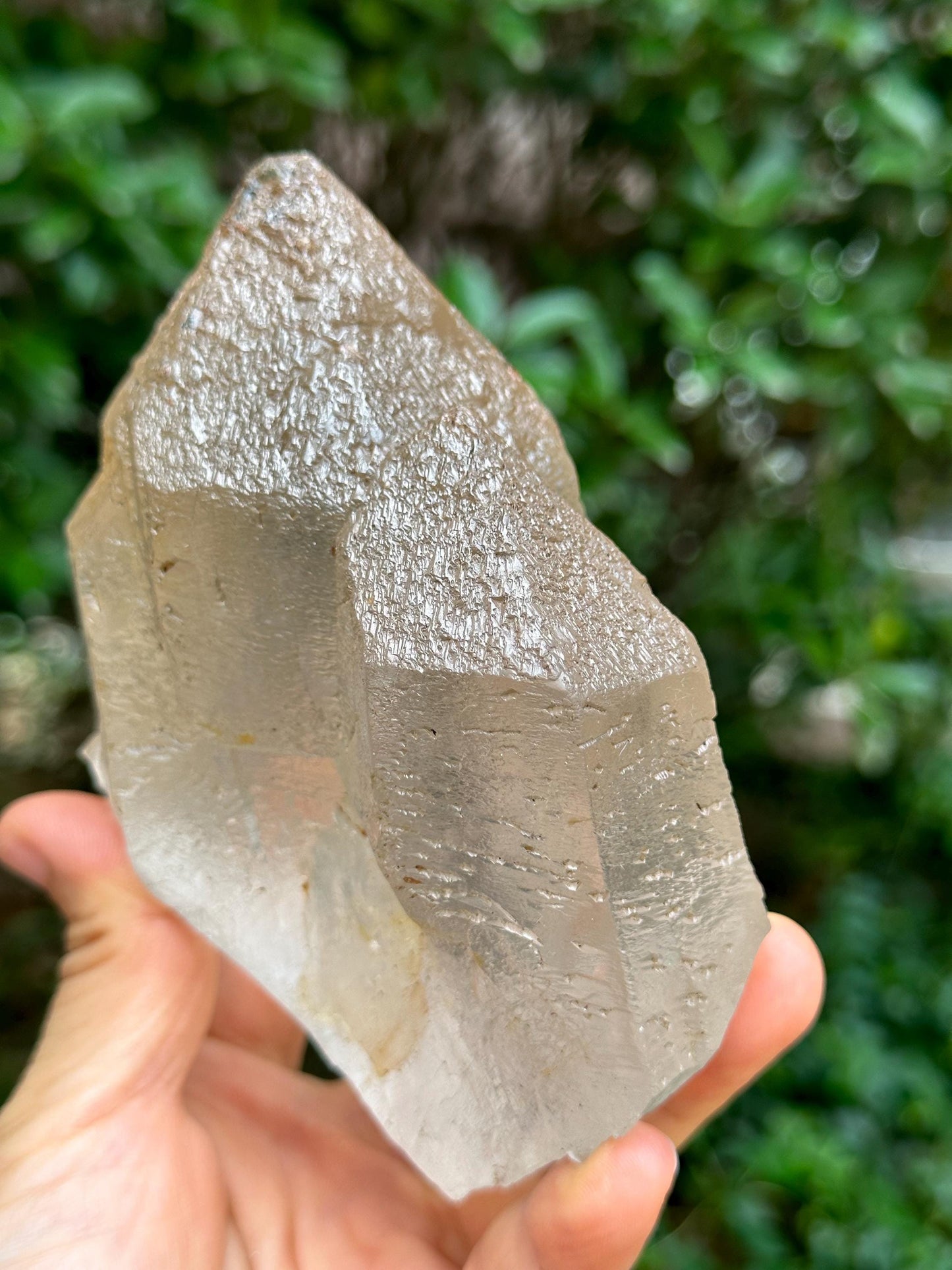 Rare Clear Himalayan Tantric Twins Nirvana Quartz Crystal/Record-keeper Etched Energy Crystal/Erosioned Crystal/Meditation/Reiki-678 g