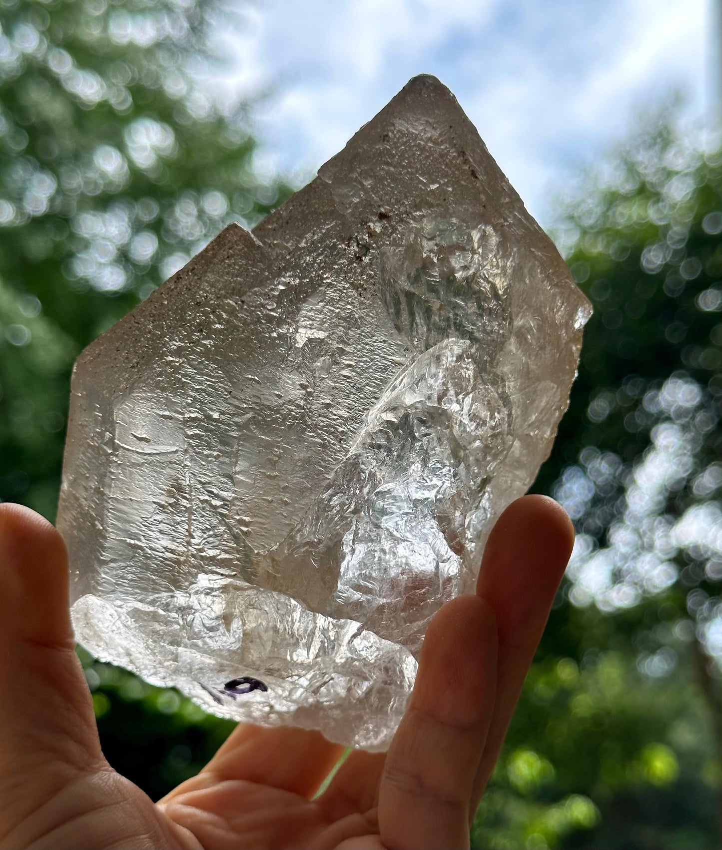 Rare Clear Himalayan Tantric Twins Nirvana Quartz Crystal/Record-keeper Etched Energy Crystal/Erosioned Crystal/Meditation/Reiki-678 g