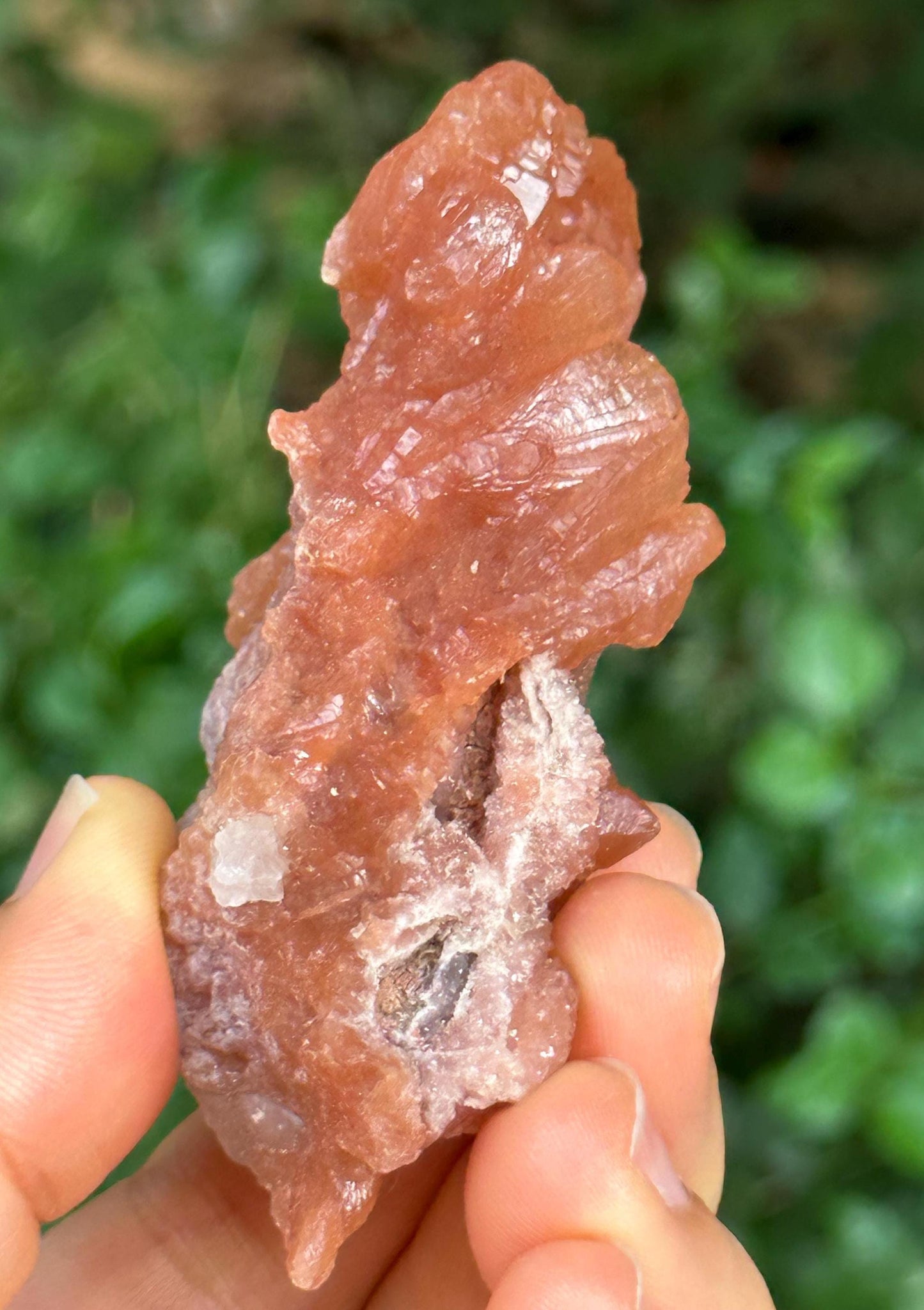 Shining Tangerine Rose Quartz Flower Crystal Cluster/Red Hematite Quartz Crystal/Abundance Crystals/Crystal Collection/Healing Crystal-66 g