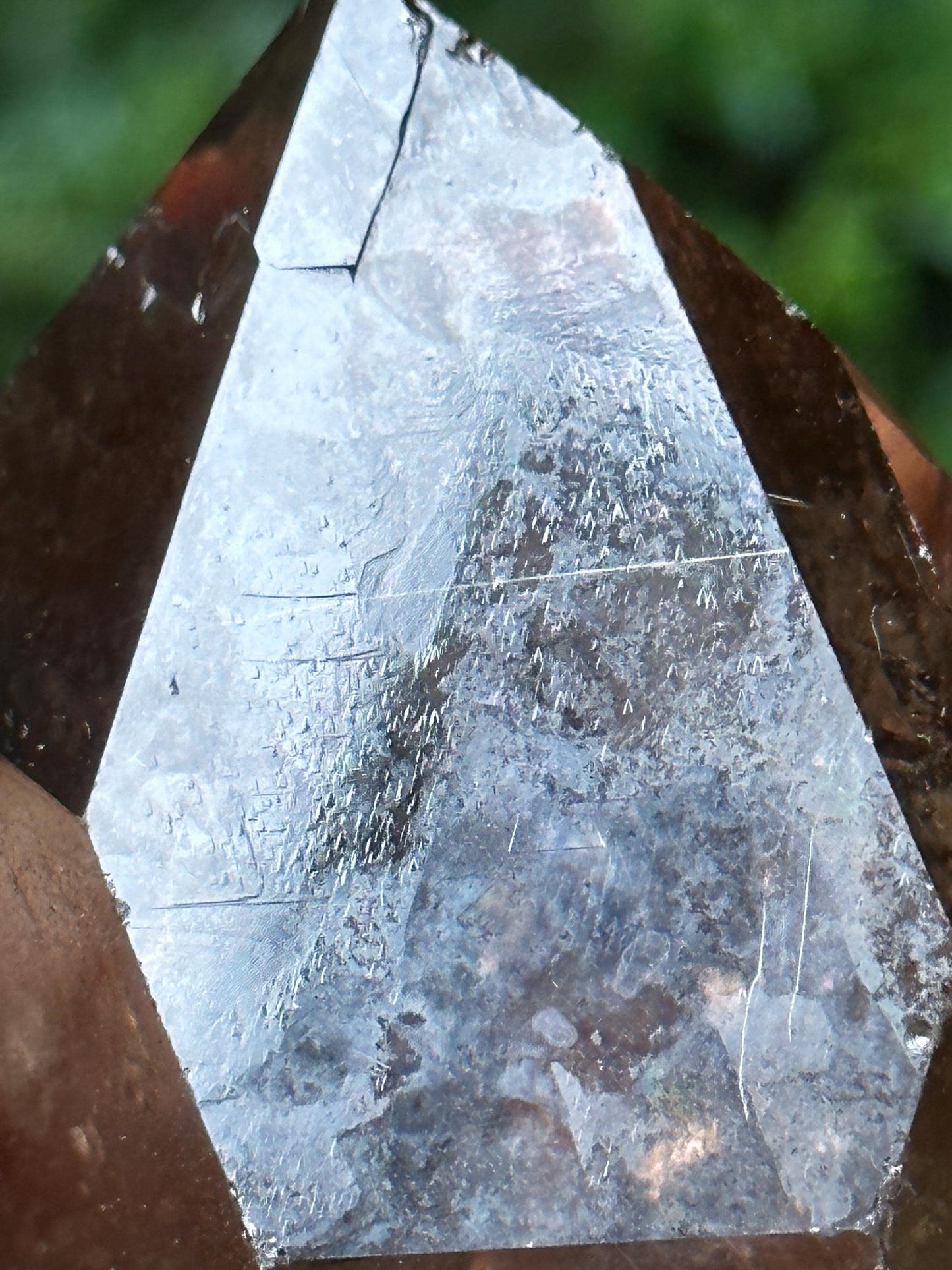 Clear Record-keeper Crystal Smokey Quartz/Rainbow Crystal Point/Energy Crystal/Reiki/Healing Crystal/Meditation-475 g