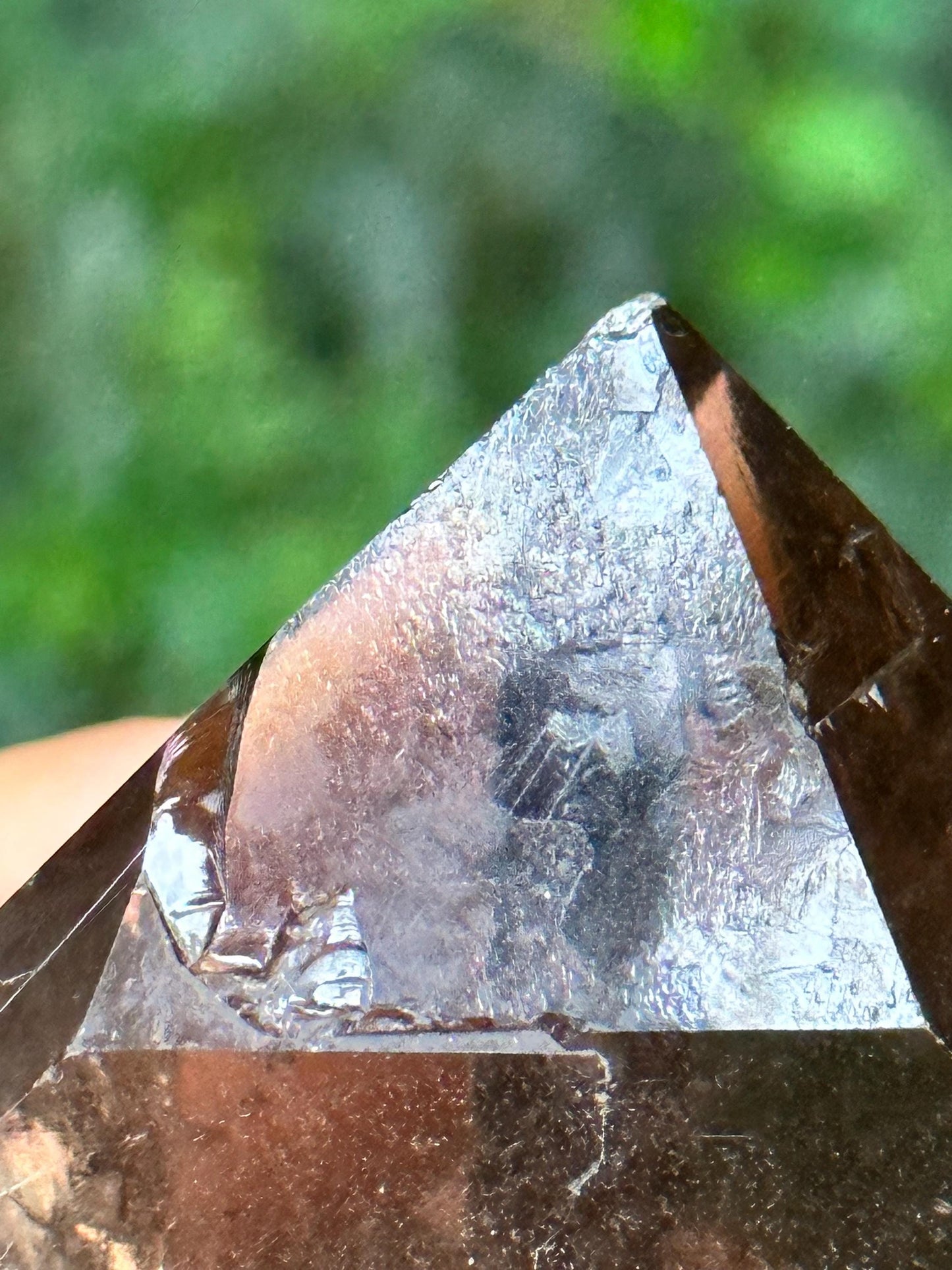 Clear Record-keeper Crystal Smokey Quartz/Rainbow Crystal Point/Energy Crystal/Reiki/Healing Crystal/Meditation-475 g