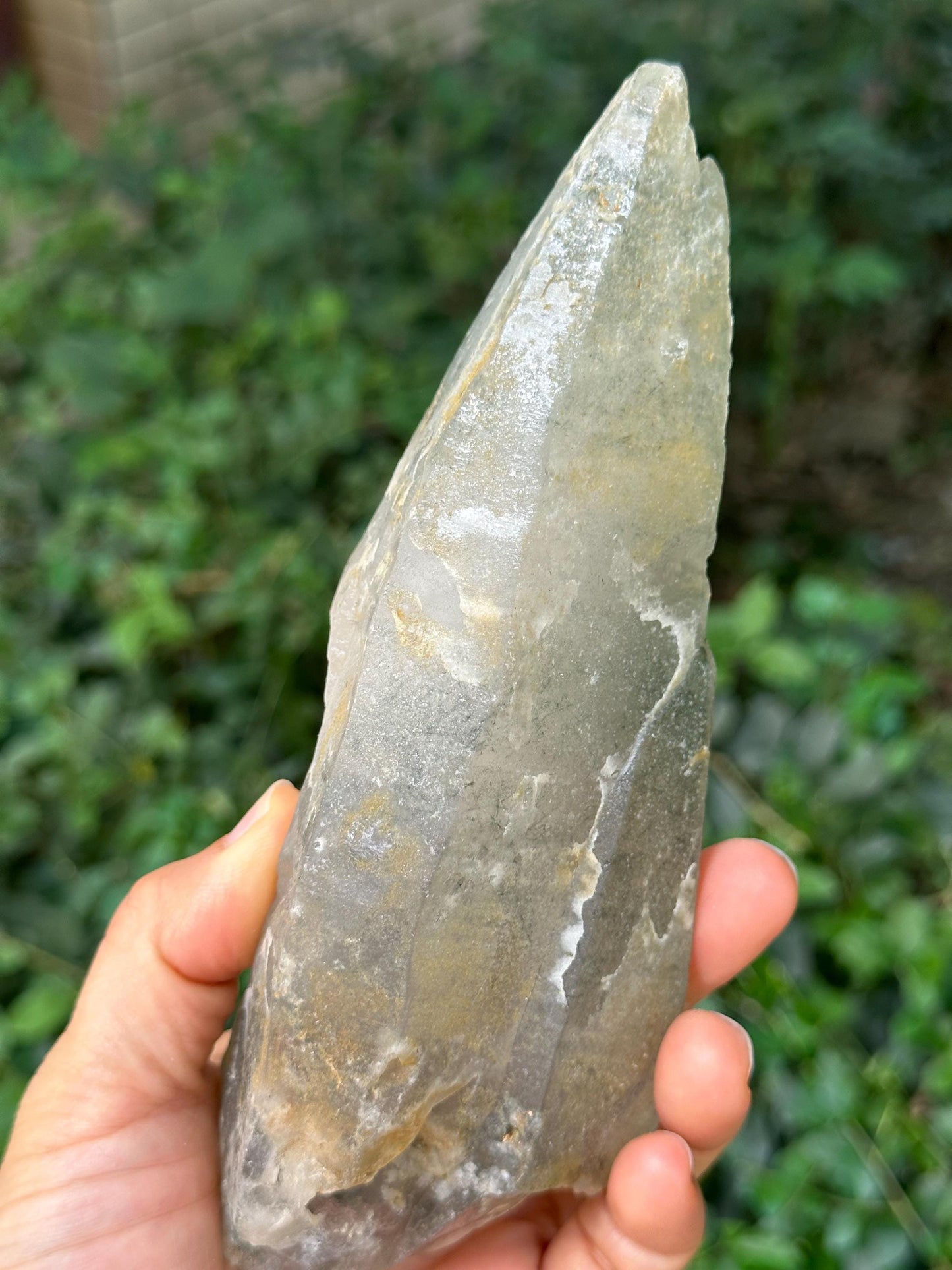 Green Rutile Quartz Laser Crystal Point/Quartz Inclusion/Energy Crystal/Generator Crystal/Meditation/Healing -450 g