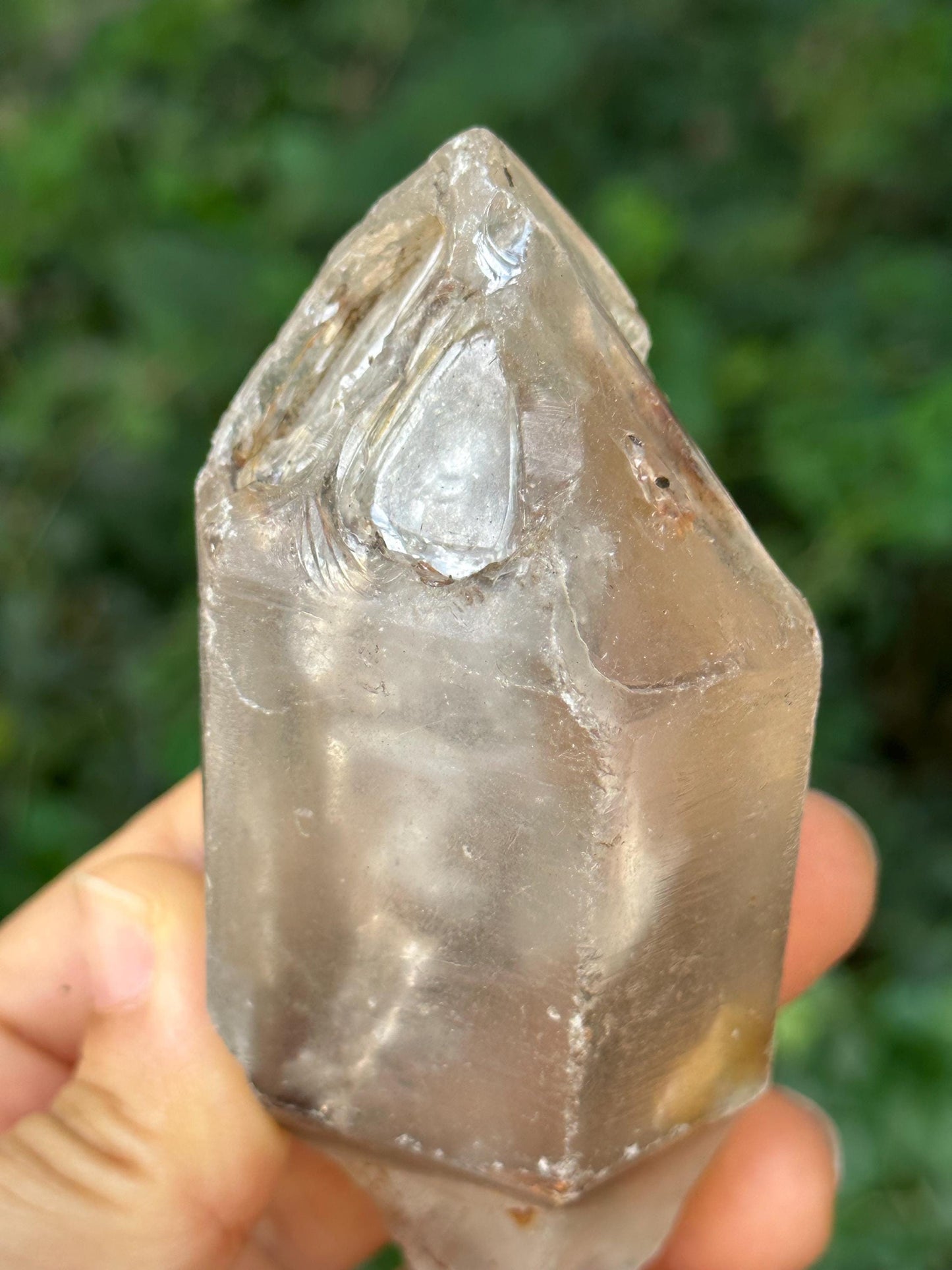 Rare Skeletal Quartz Fenster Crystal with Golden Clay/Crystal Specimen/Energy Healing Crystals/Meditation-187 g