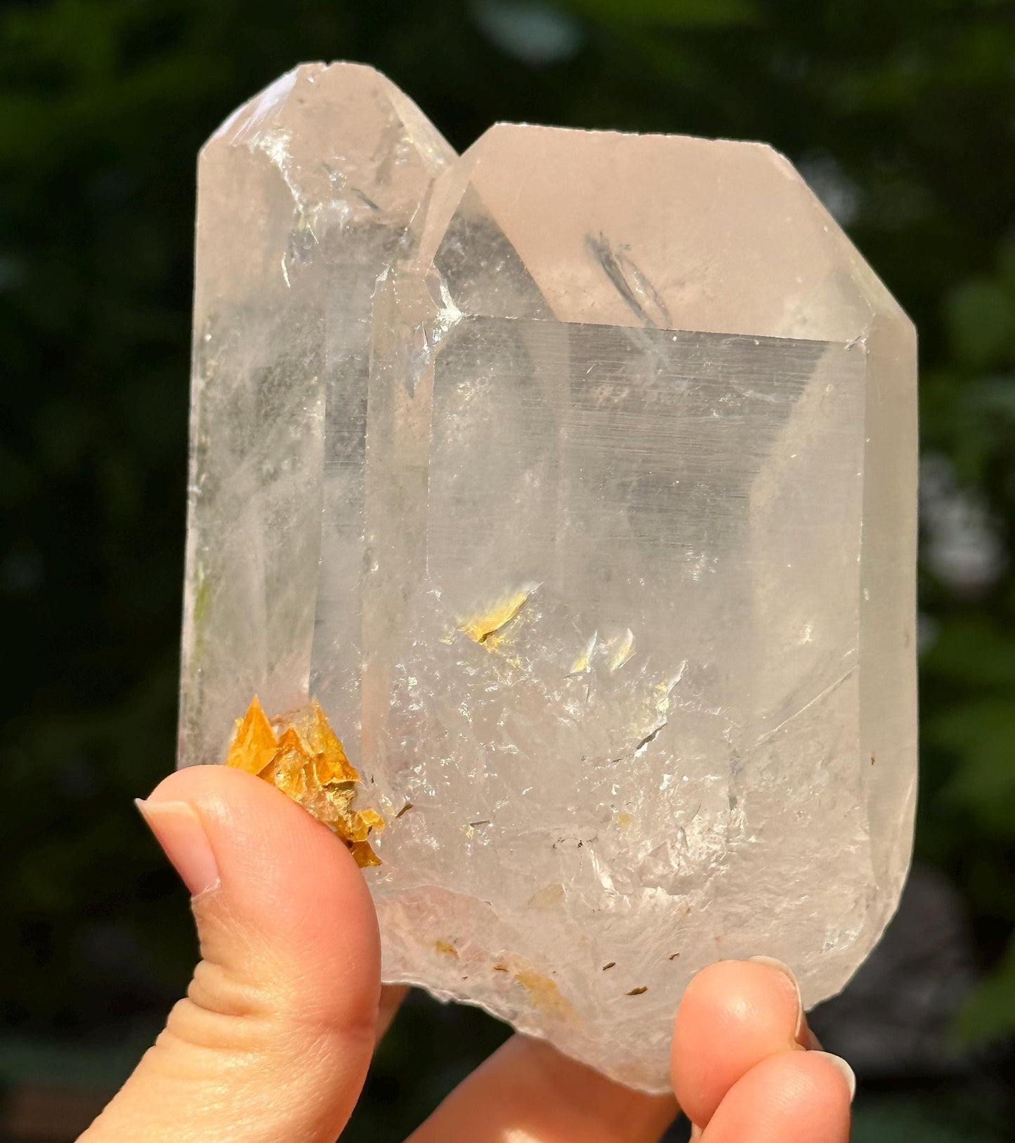 Clear Himalayan Tabular Record-keeper Quartz Twins Crystal Point/Energy Crystal/Reiki/Healing Crystal/Meditation-453 g