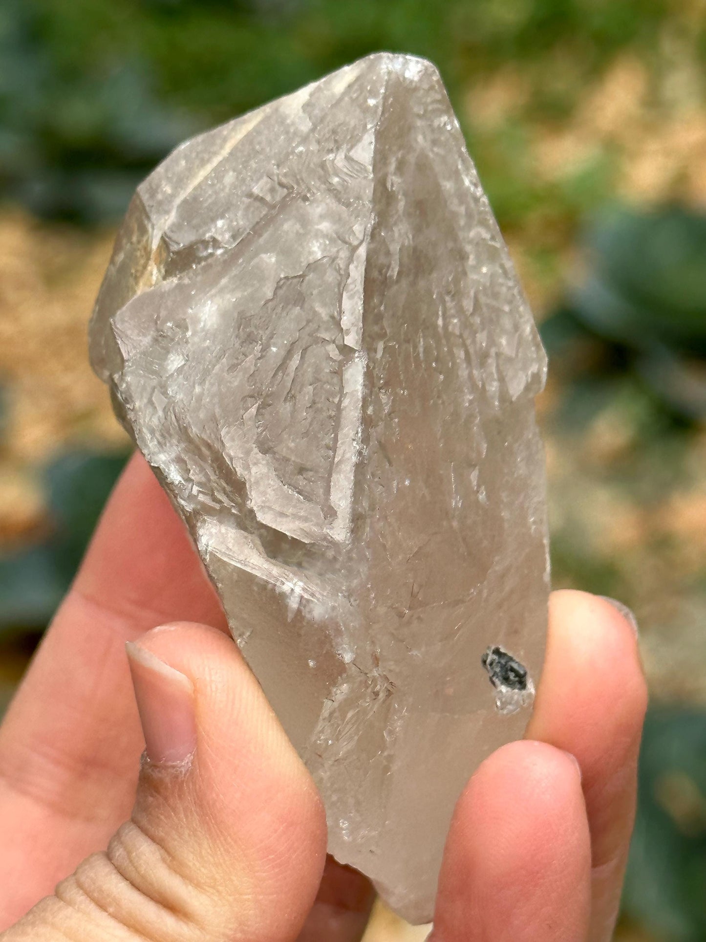 Rare Skeletal Quartz Fenster Crystal Point/Specimen/Super Energy Healing Crystals/Reiki-144 g