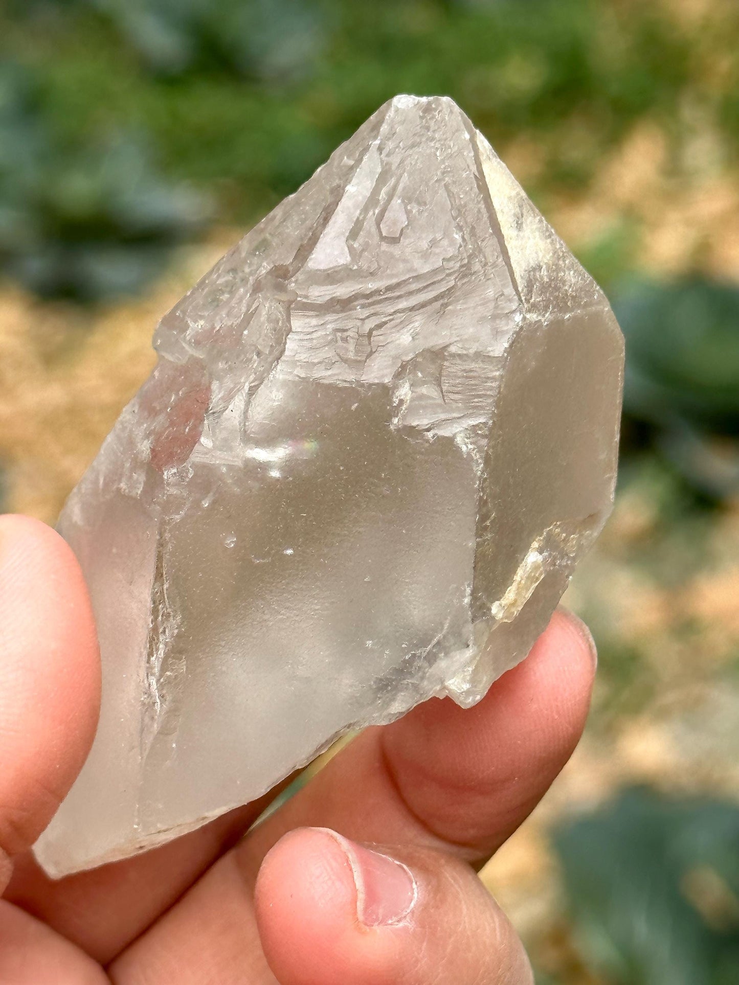 Rare Skeletal Quartz Fenster Crystal Point/Specimen/Super Energy Healing Crystals/Reiki-144 g