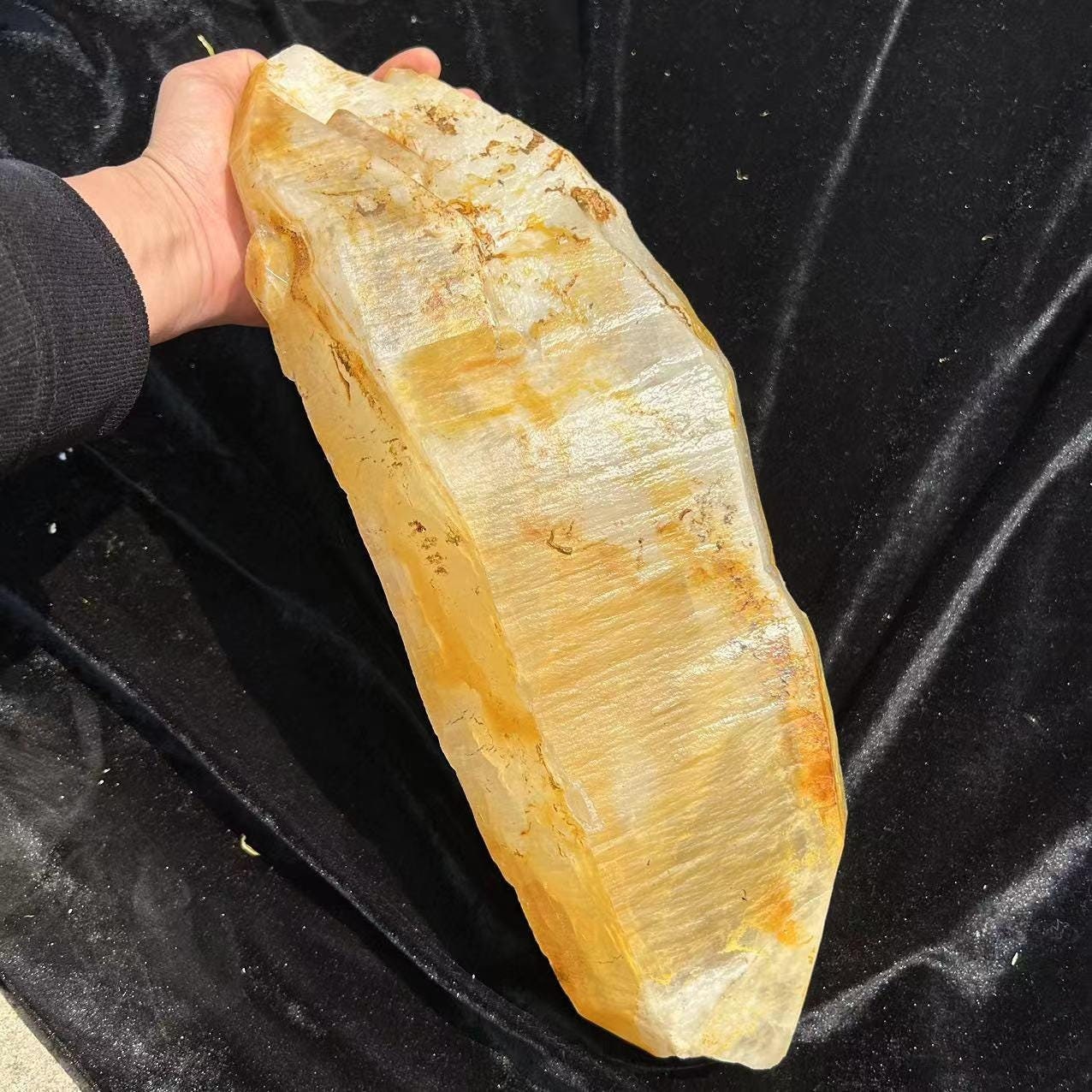 21.7 lbs Huge Double Terminated Golden Himalayan Quartz Aura Crystal/Tibet Energy Crystal/Reiki/Healing/Meditation/Collection/Specimen-9750g