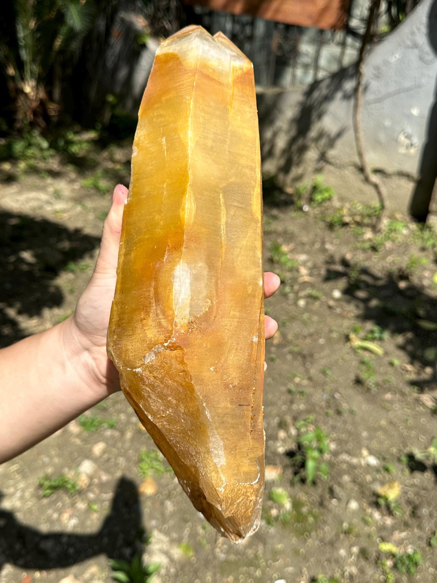 9.7 lbs Huge Golden Himalayan Double Terminated  Quartz Twins Aura Crystal/Tibet Energy Crystal/Display/Meditation/Collection/Specimen-4400g