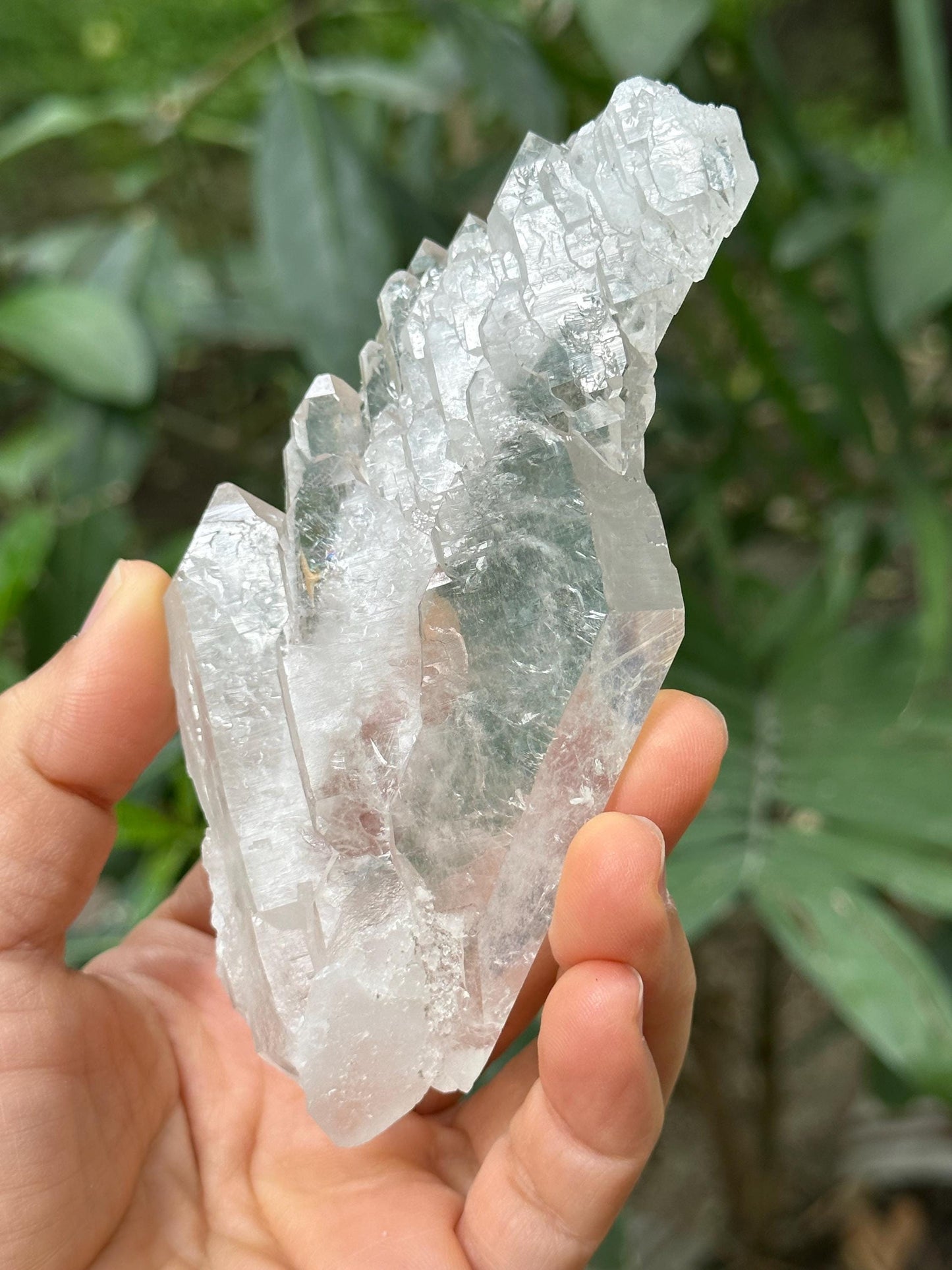 Rare Natural Faden Quartz Crystal from Columbia/Double Terminated Crystal Cluster/Crystal Healing/Meditation/Energy-174 g