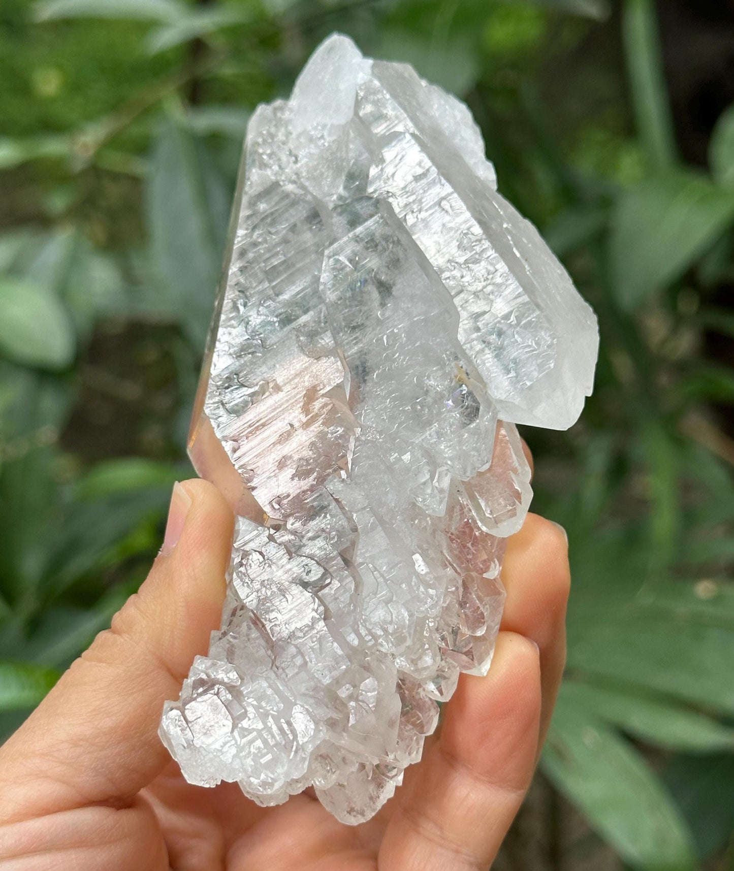 Rare Natural Faden Quartz Crystal from Columbia/Double Terminated Crystal Cluster/Crystal Healing/Meditation/Energy-174 g