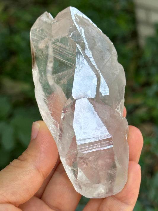 Natural Double Terminated Quartz Elestial Crystal/Himalayan Clear Quartz/Energy Crystals/Meditation/Reiki-156 g