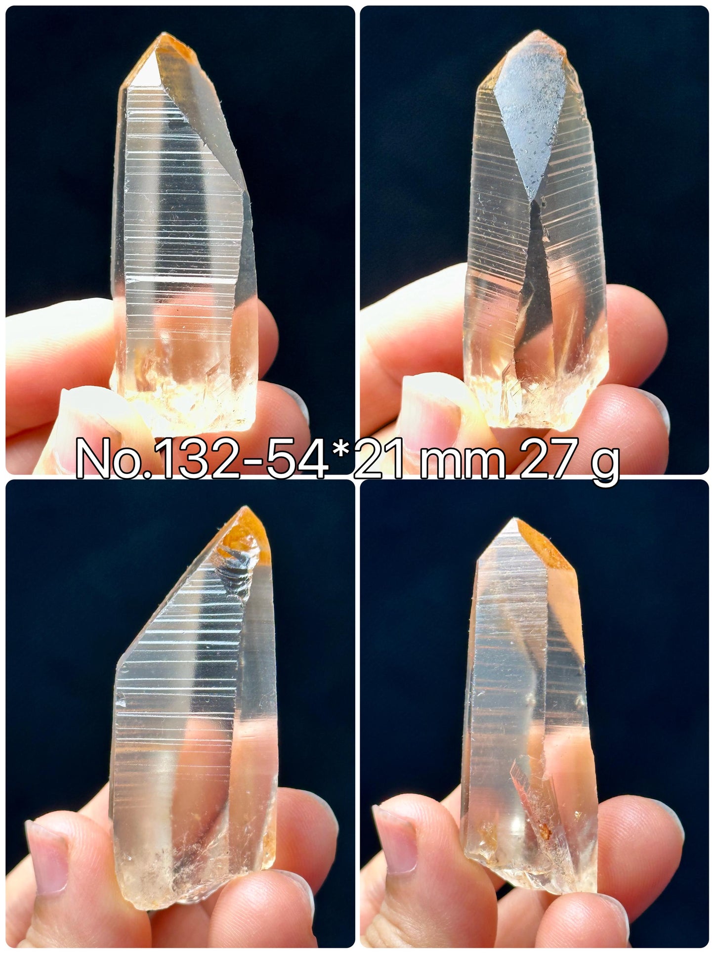 You Pick!Clear Pink Lemurian Seed Quartz Crystal,Akashic Striation Energy Crystal Mediation,Reiki,Meditation,Healing,Chakra,Zen,Worry Stone